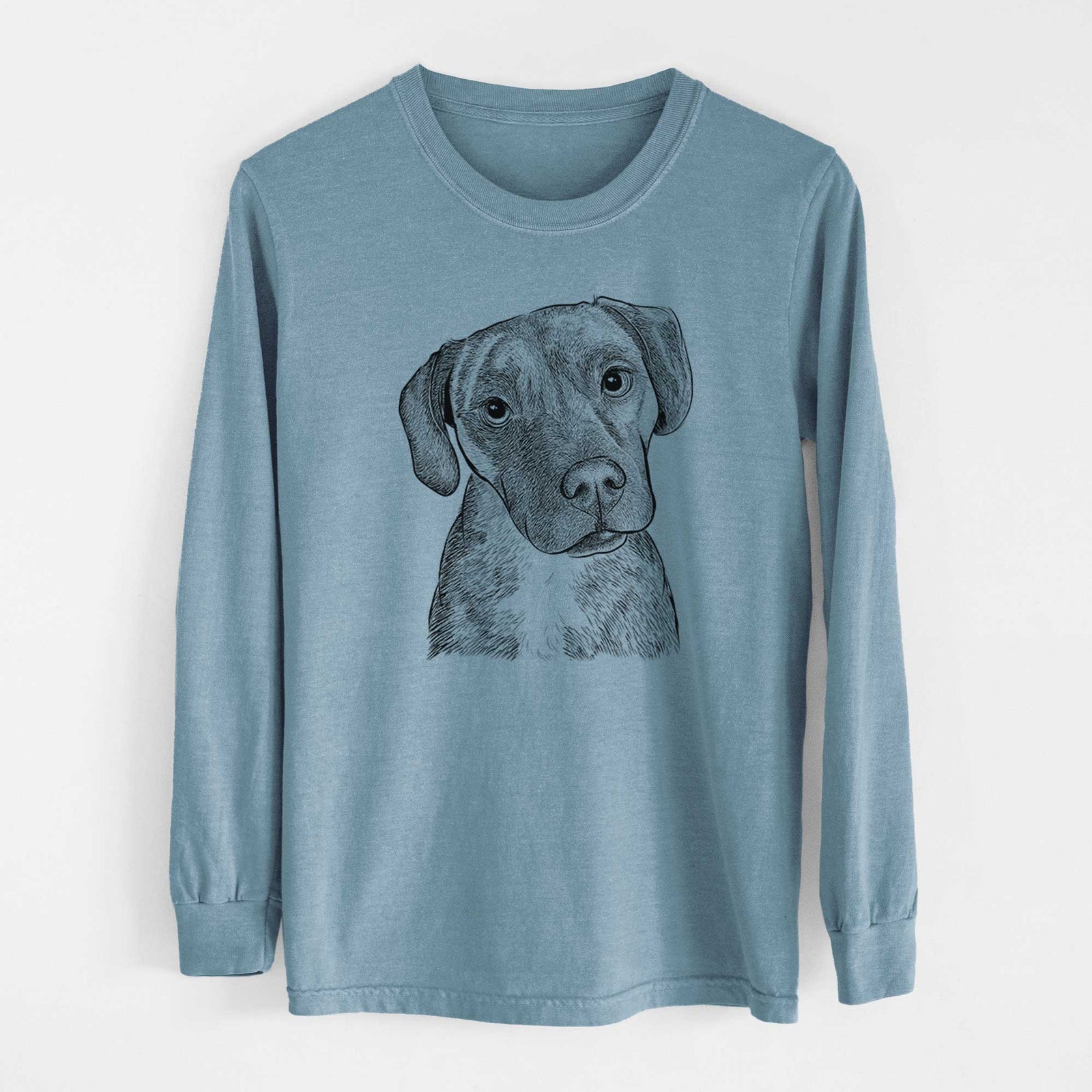 Bare Peyton Manning the Beagle Bulldog Mix - Heavyweight 100% Cotton Long Sleeve