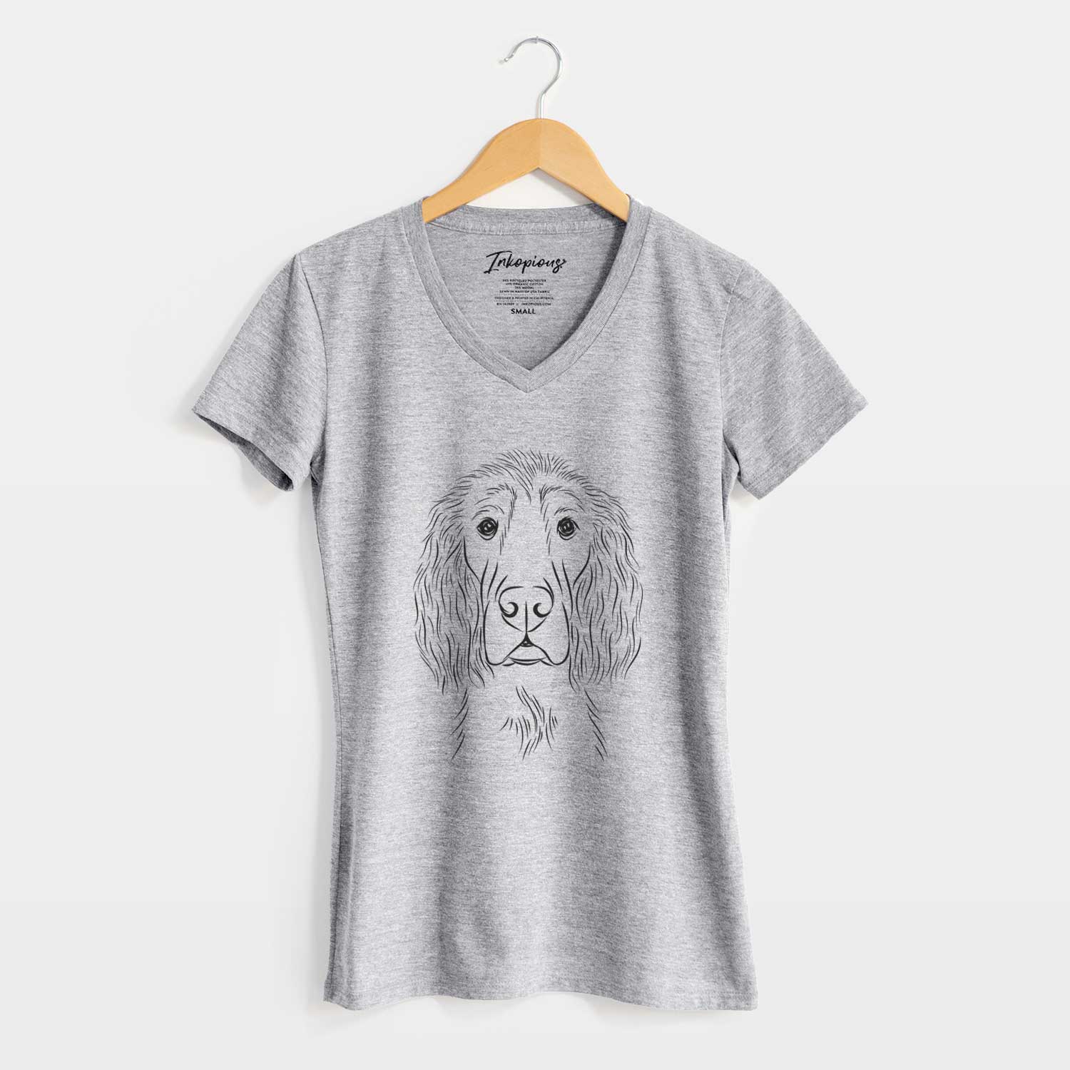 Bare Piper the Irish Setter - Women's V-neck Shirt