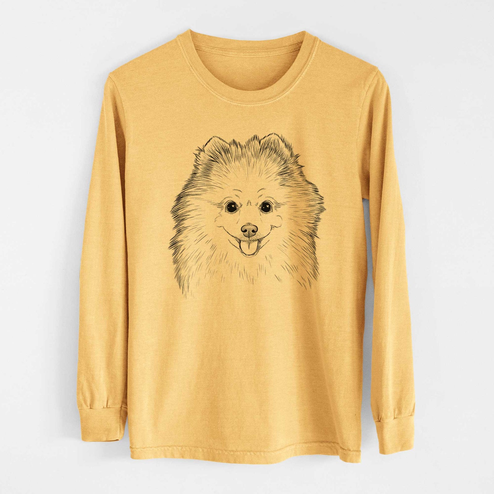 Bare Piper Jo the Pomeranian - Heavyweight 100% Cotton Long Sleeve