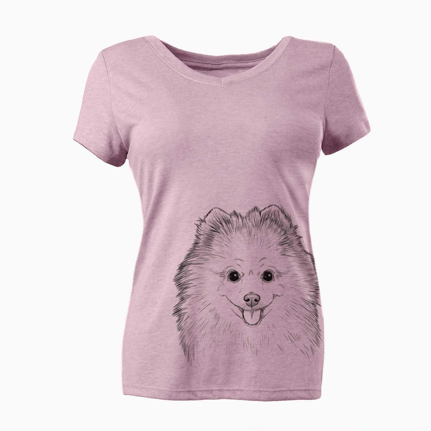 Bare Piper Jo the Pomeranian - Women's V-neck Shirt