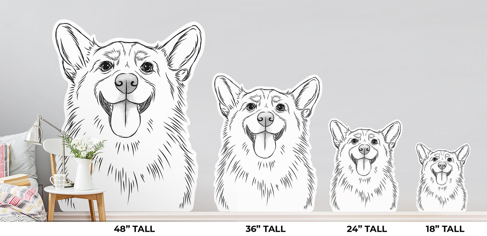 Porter the Corgi - Wall Decal