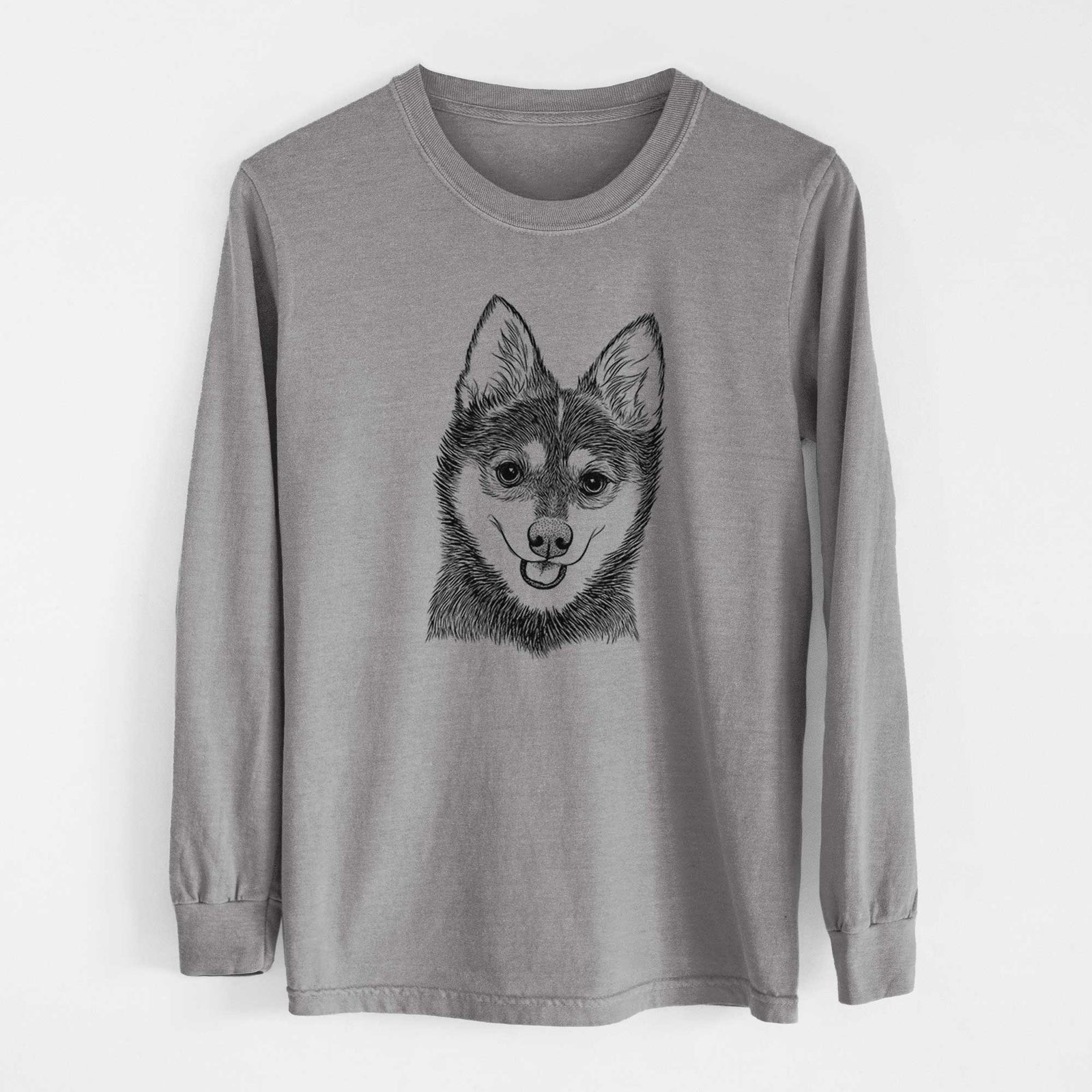 Bare Posey the Alaskan Klee Kai - Heavyweight 100% Cotton Long Sleeve