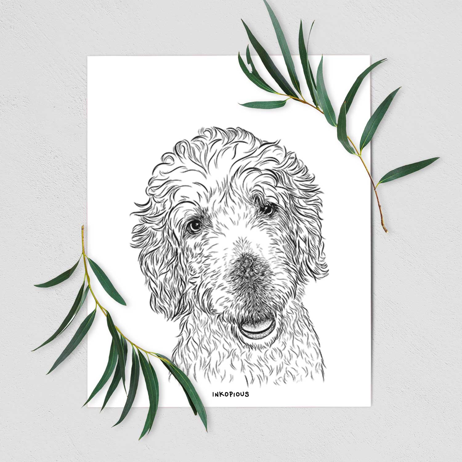 Preston the Labradoodle Art Print