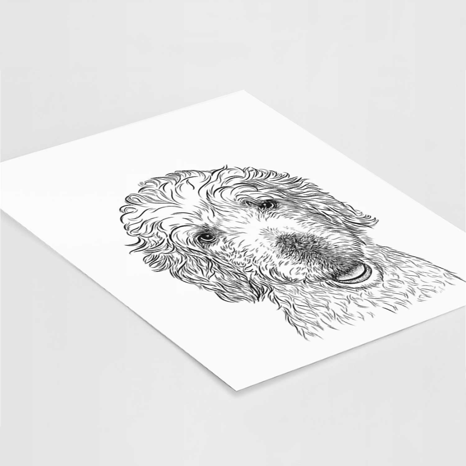 Preston the Labradoodle Art Print