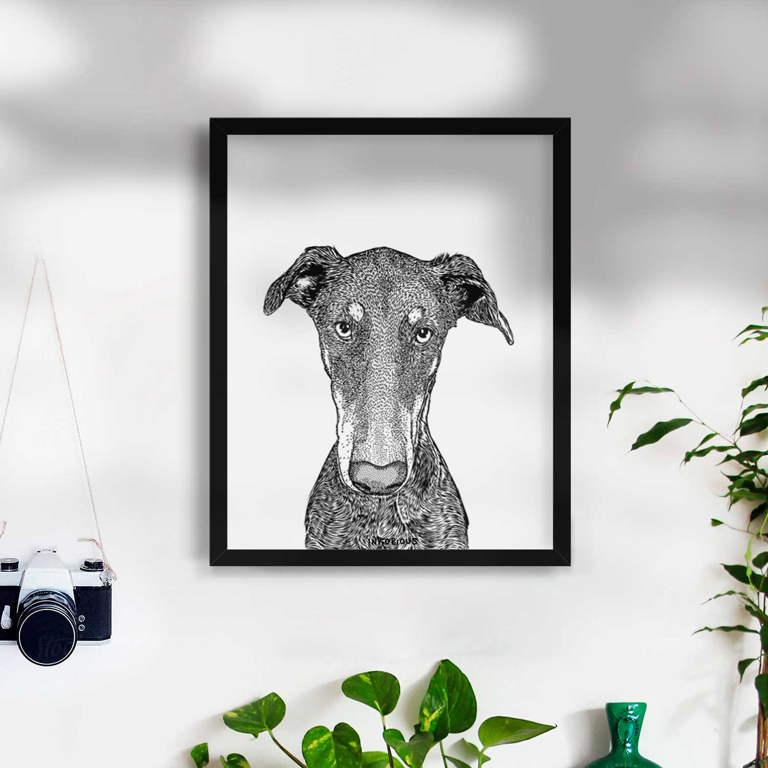 Princess Fiona the Doberman Pinscher Art Print