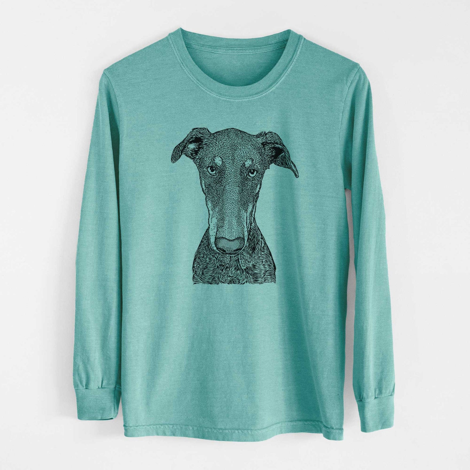 Bare Princess Fiona the Doberman Pinscher - Heavyweight 100% Cotton Long Sleeve