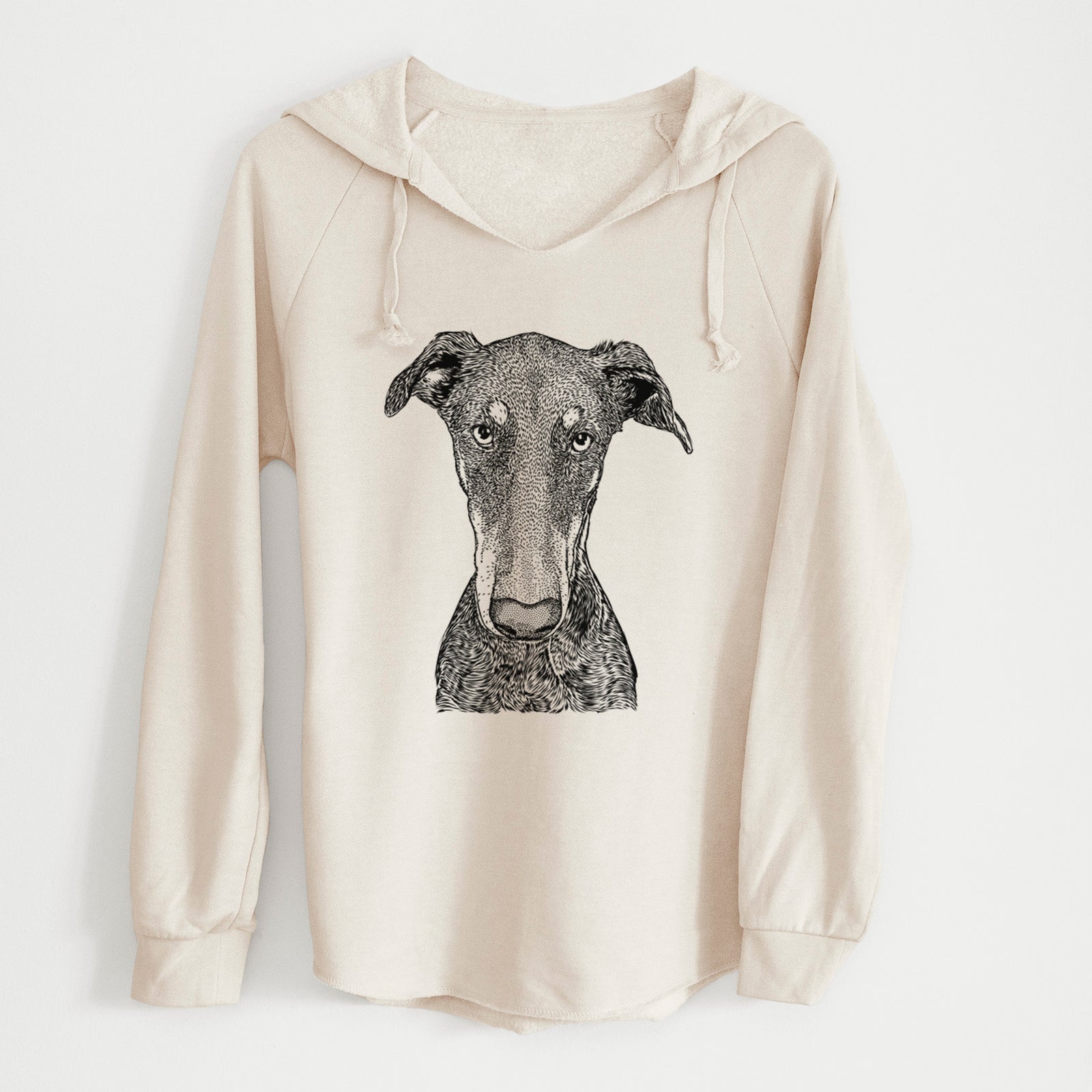 Bare Princess Fiona the Doberman Pinscher - Cali Wave Hooded Sweatshirt