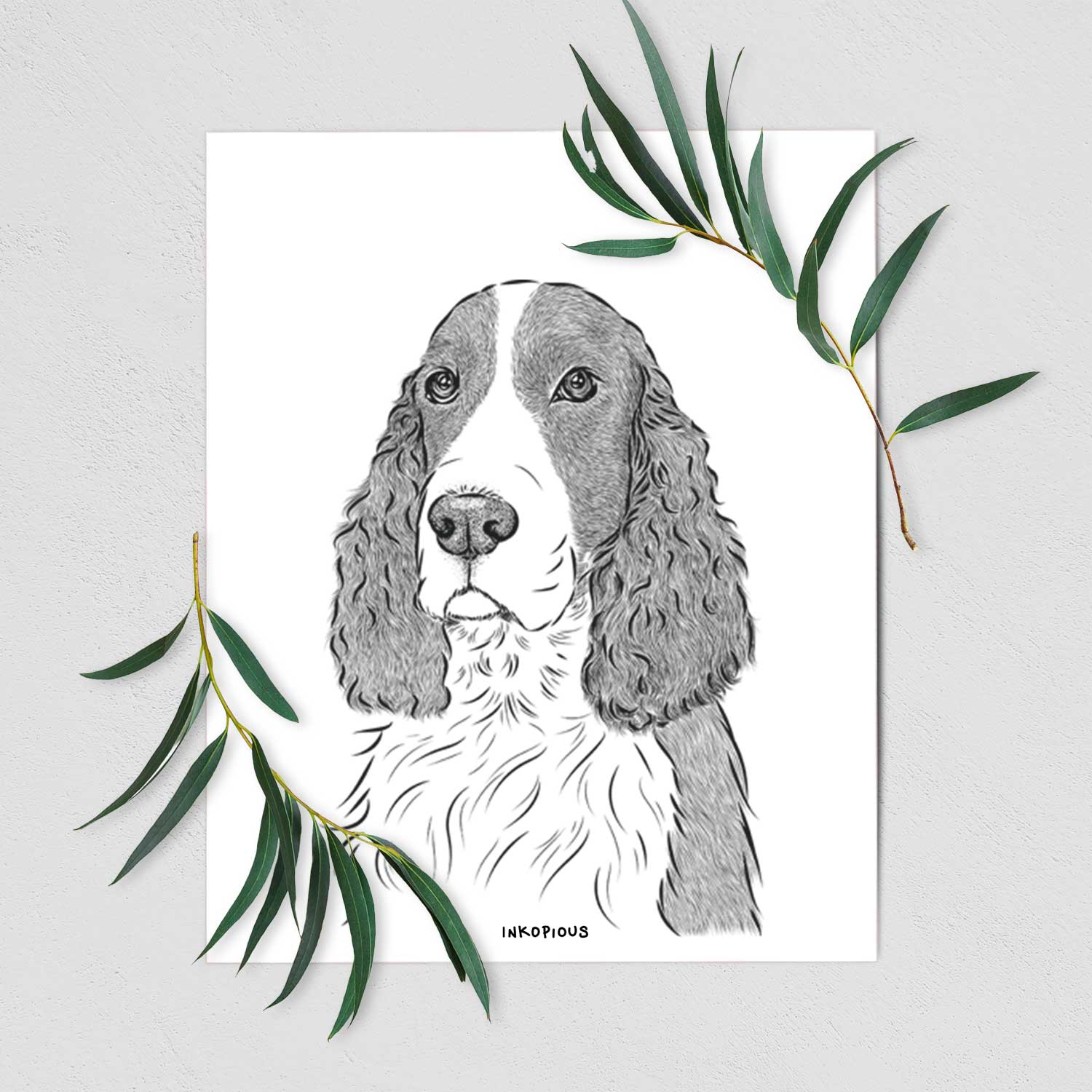 Quincy the English Springer Spaniel Art Print