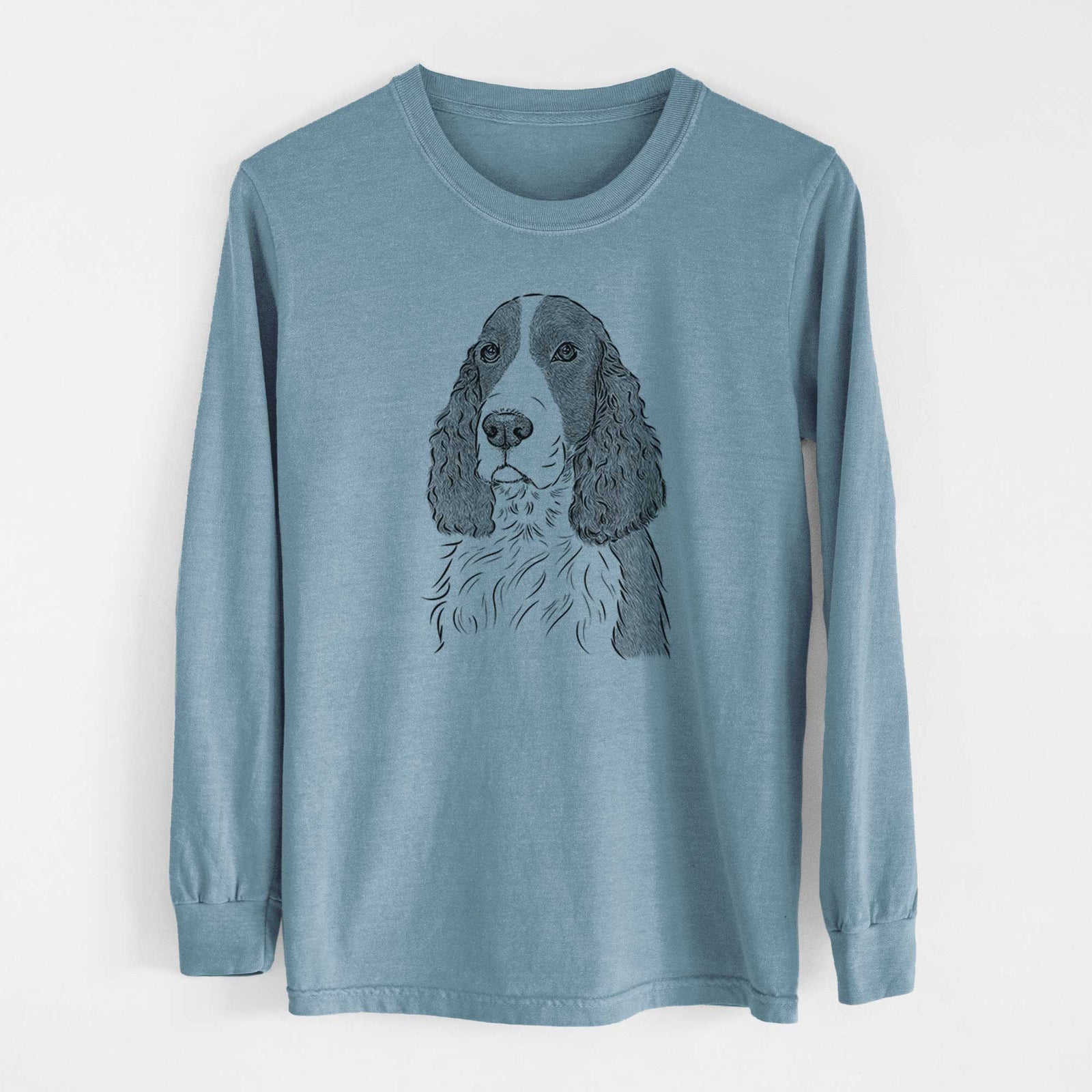 Bare Quincy the English Springer Spaniel - Heavyweight 100% Cotton Long Sleeve