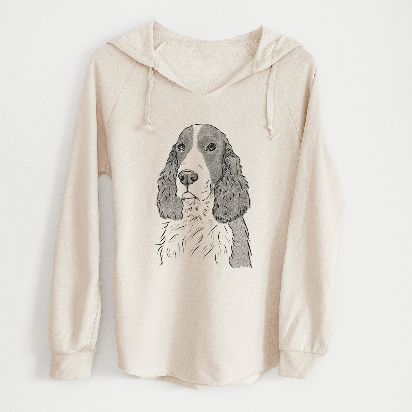 Bare Quincy the English Springer Spaniel - Cali Wave Hooded Sweatshirt