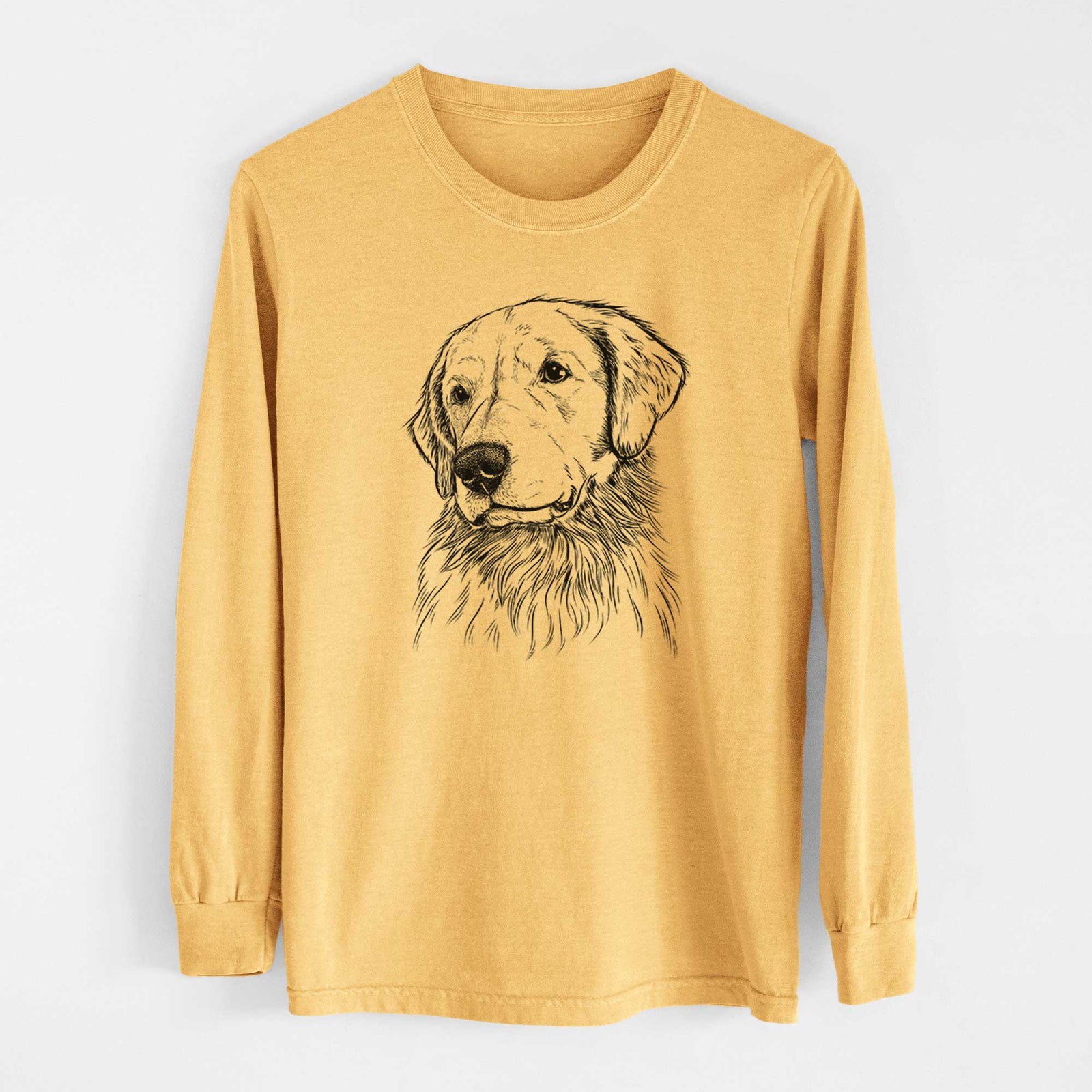 Bare Quinn the Golden Retriever - Heavyweight 100% Cotton Long Sleeve