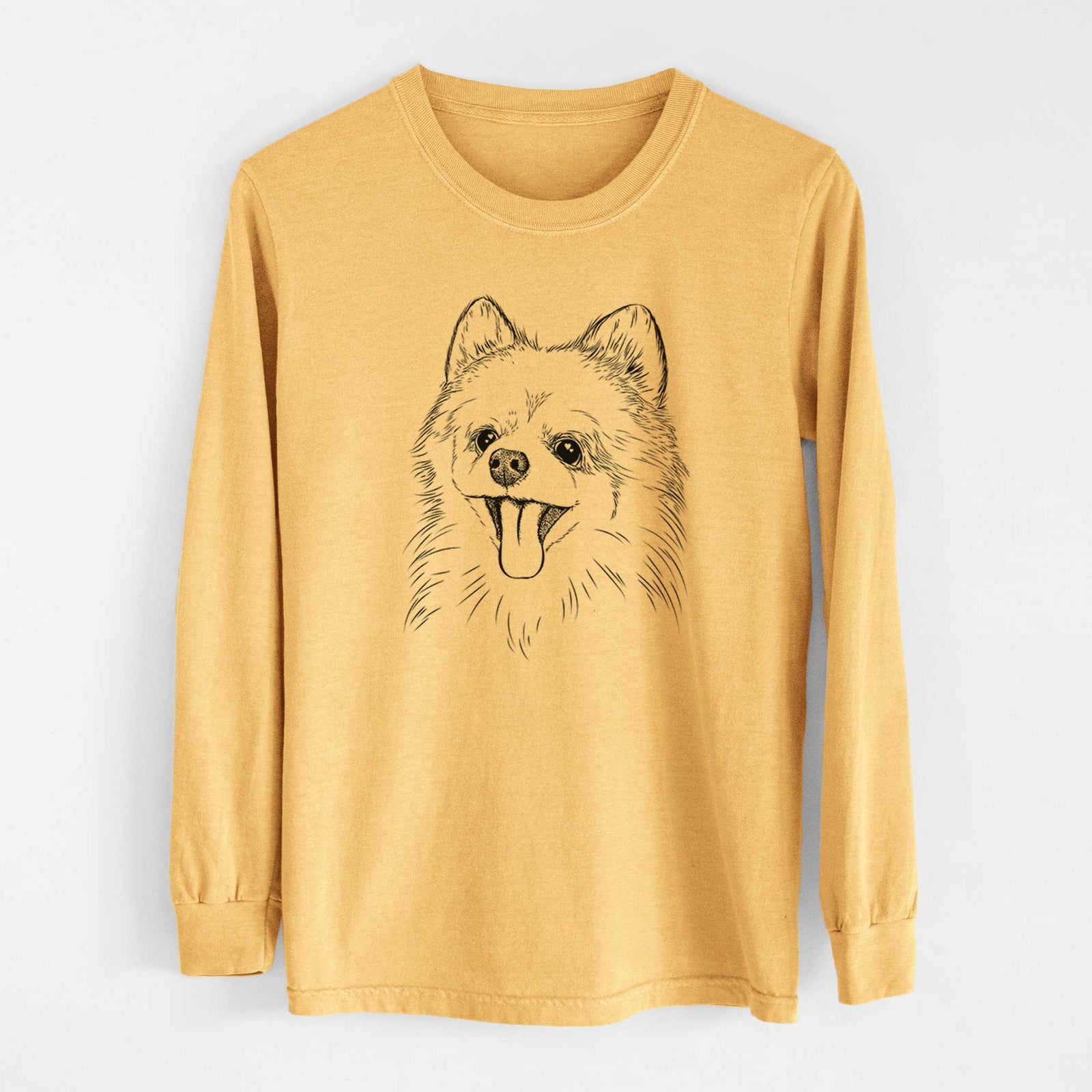 Bare Quinn the Pomeranian - Heavyweight 100% Cotton Long Sleeve