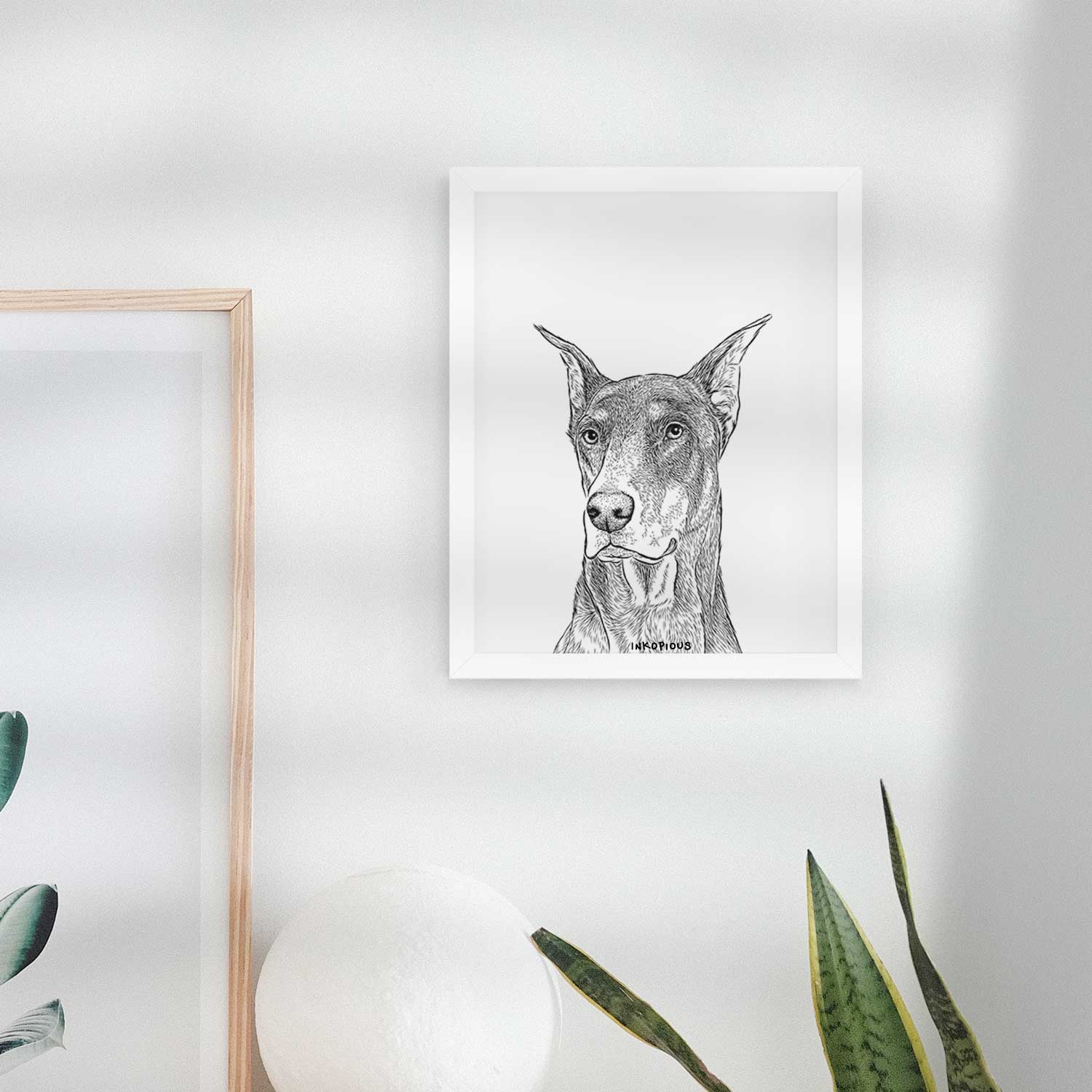 RJ the Doberman Pinscher Art Print