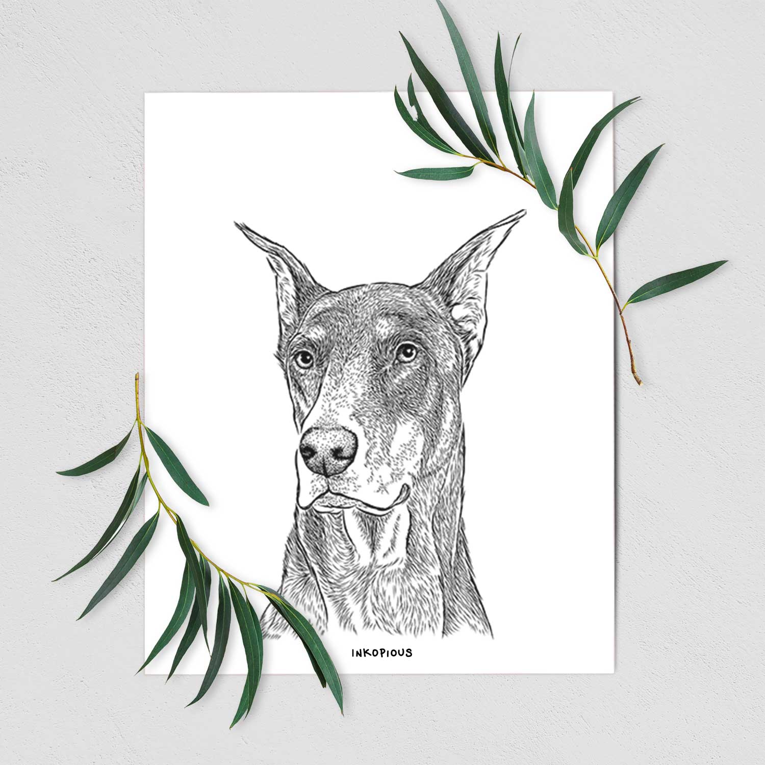 RJ the Doberman Pinscher Art Print
