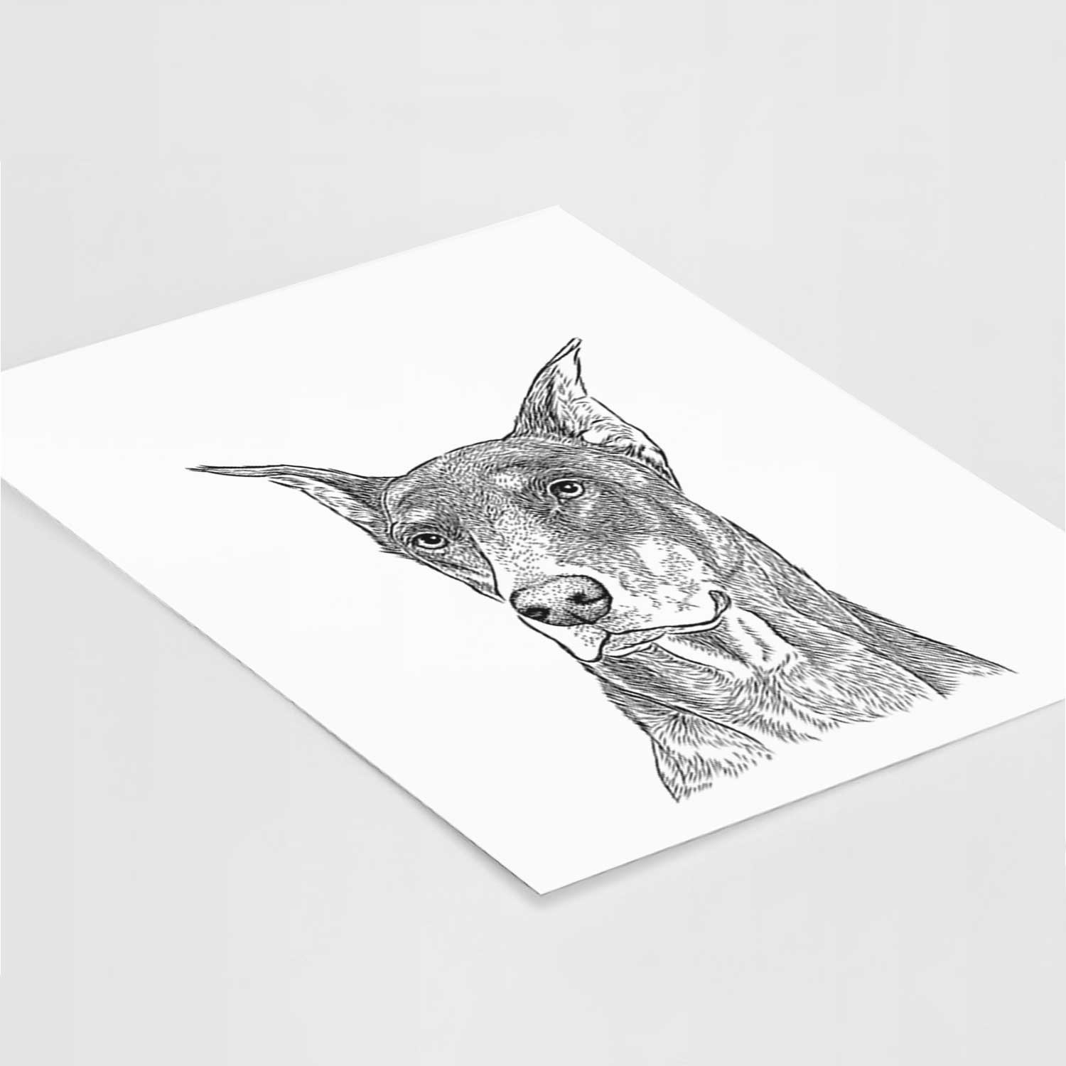 RJ the Doberman Pinscher Art Print