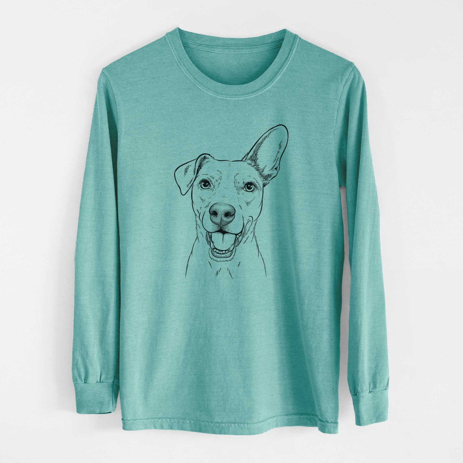 Bare Radar the Pitbull Mix - Heavyweight 100% Cotton Long Sleeve
