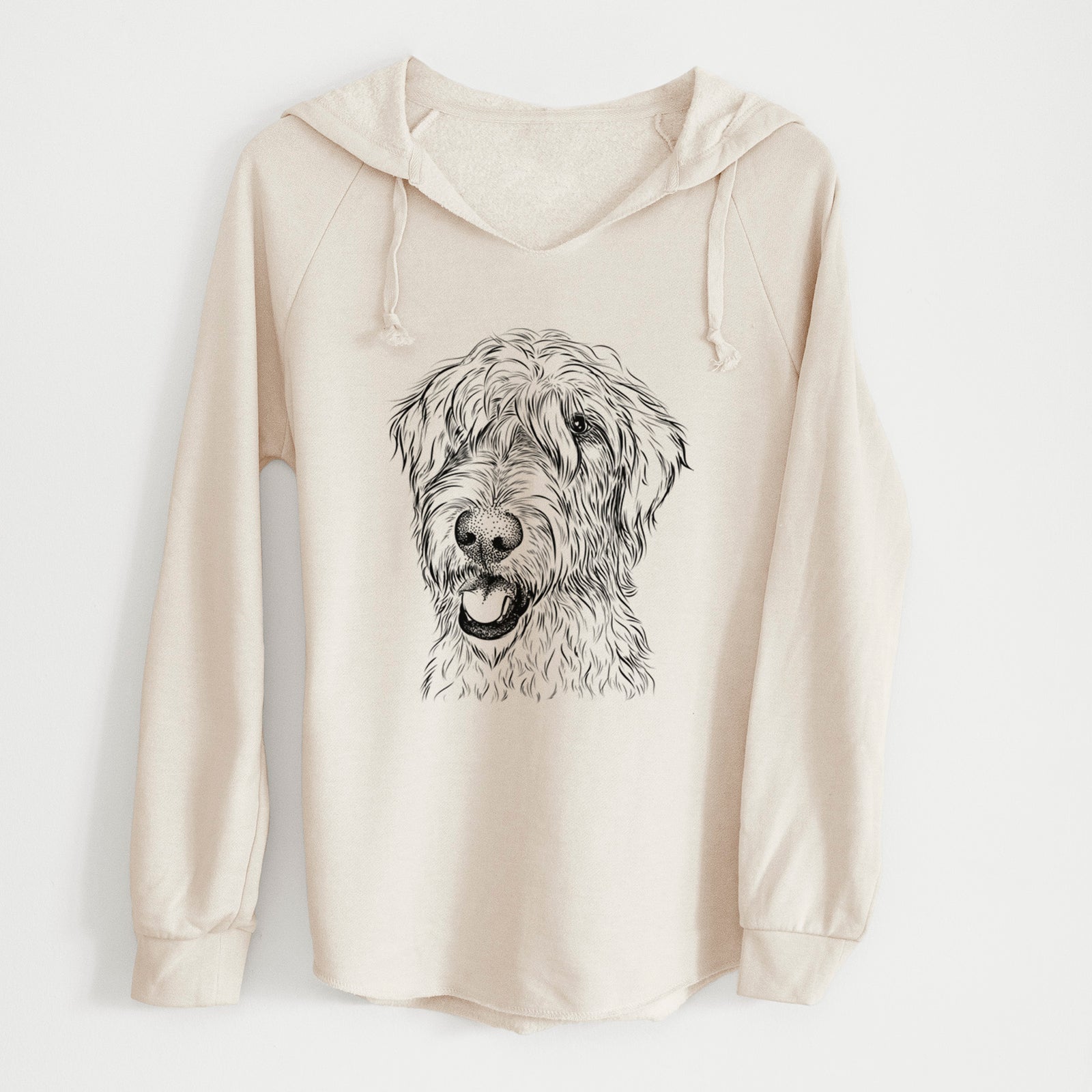 Bare Ragnar the Irish Wolfhound - Cali Wave Hooded Sweatshirt
