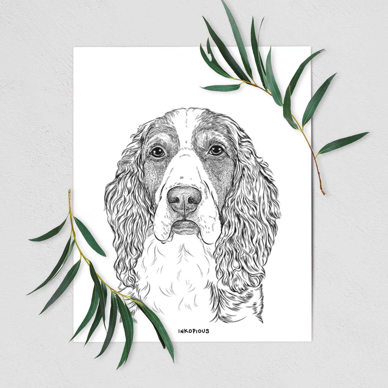 Red the English Springer Spaniel Art Print