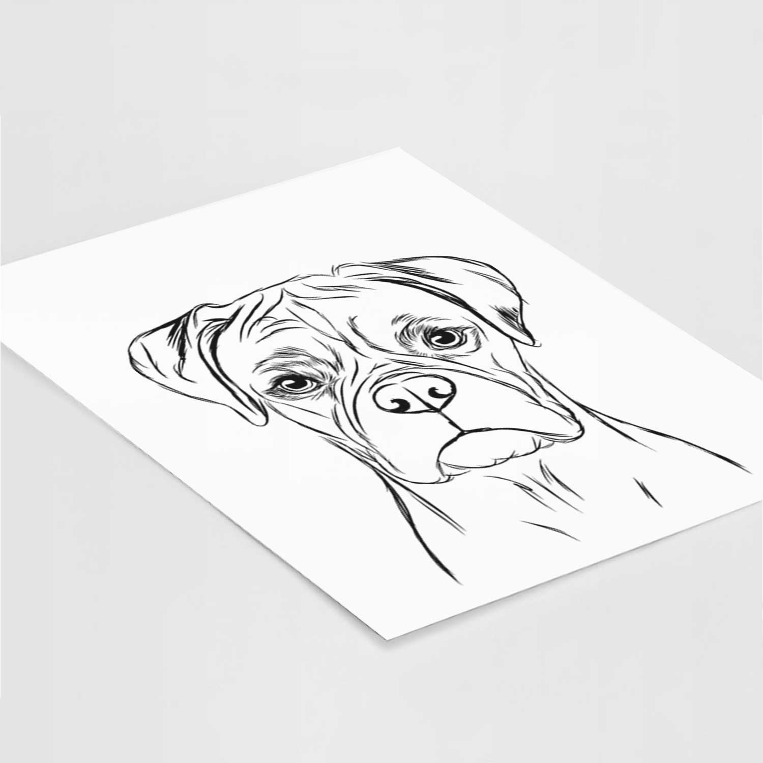 Reese the Boxer Art Print