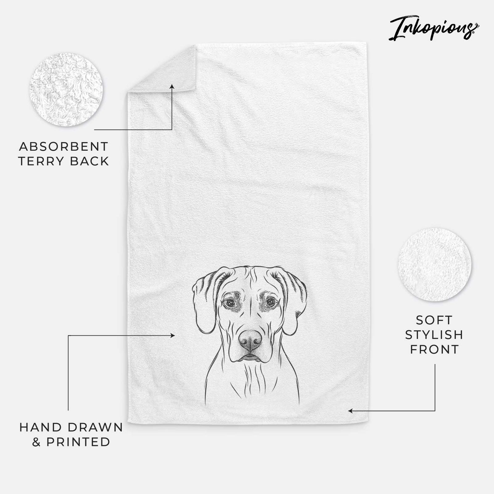 Reid the Rhodesian Ridgeback Decorative Hand Towel