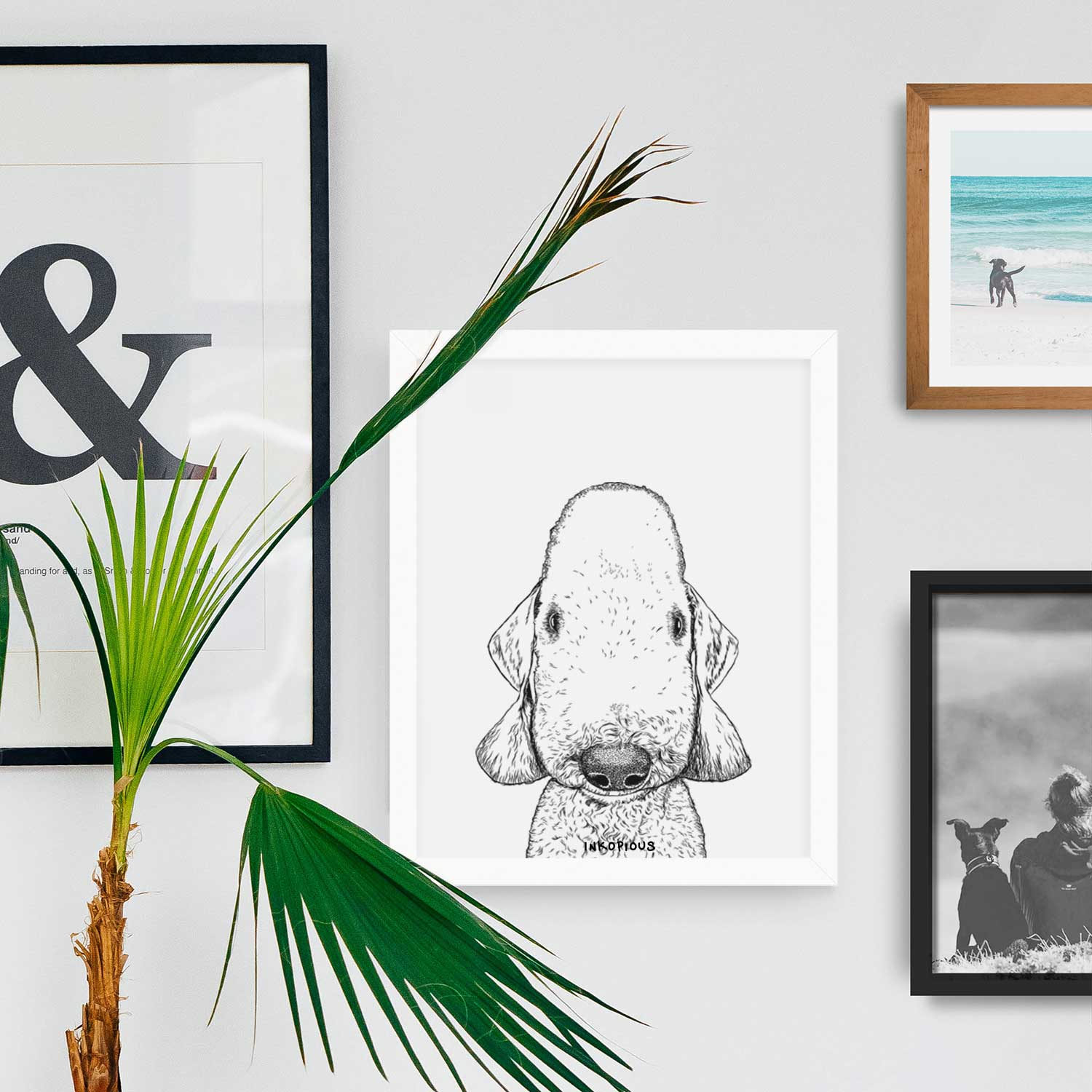 Remington the Bedlington Terrier Art Print