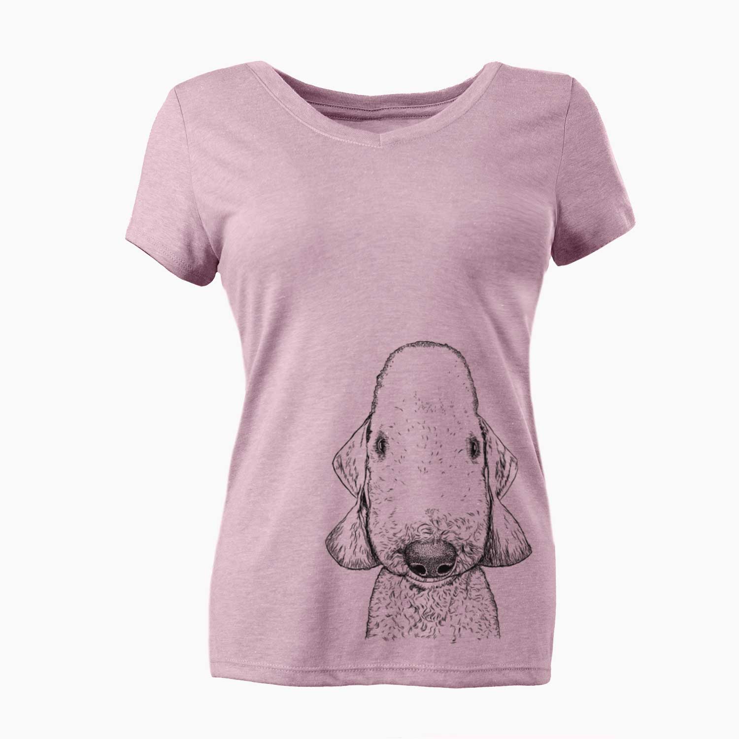 Bare Remington the Bedlington Terrier - Women's V-neck Shirt