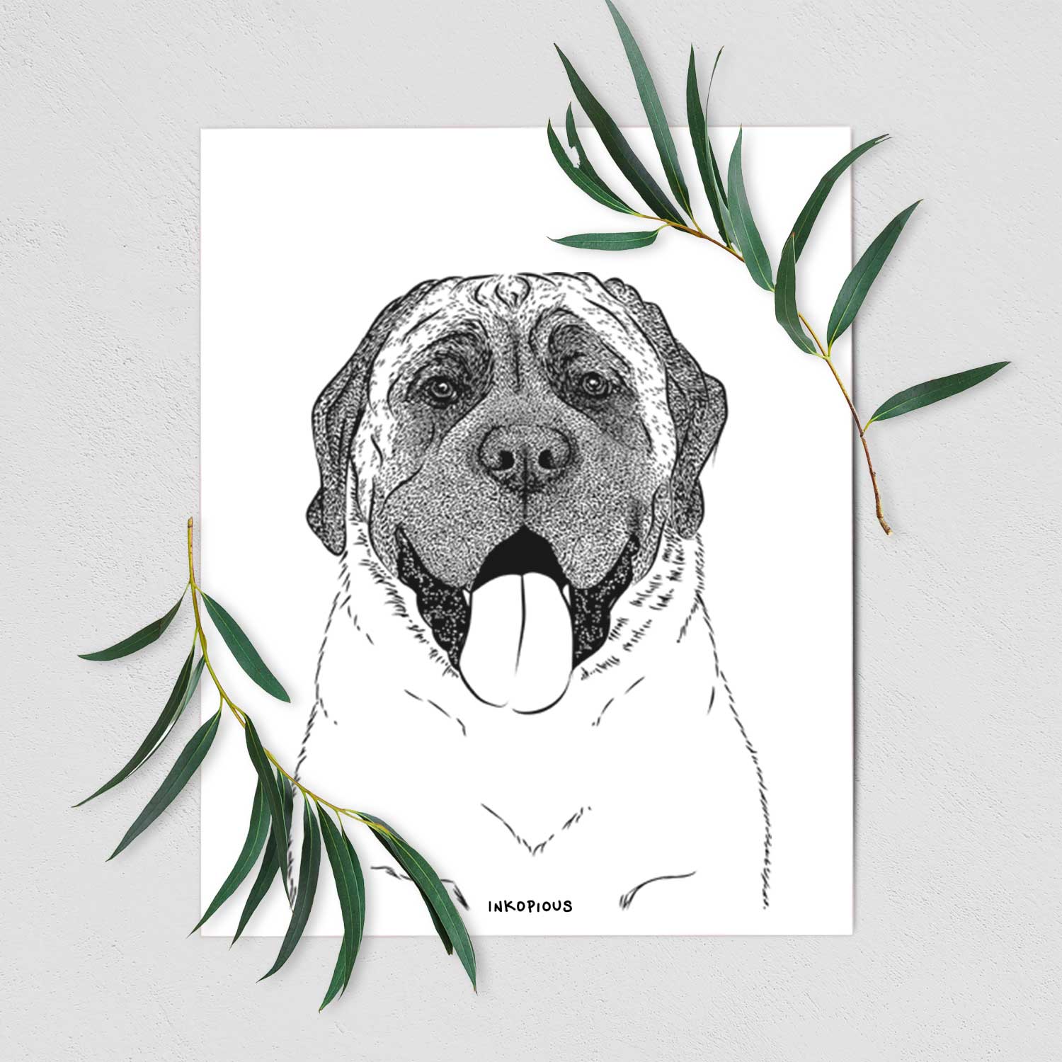 Remmie the English Mastiff Art Print