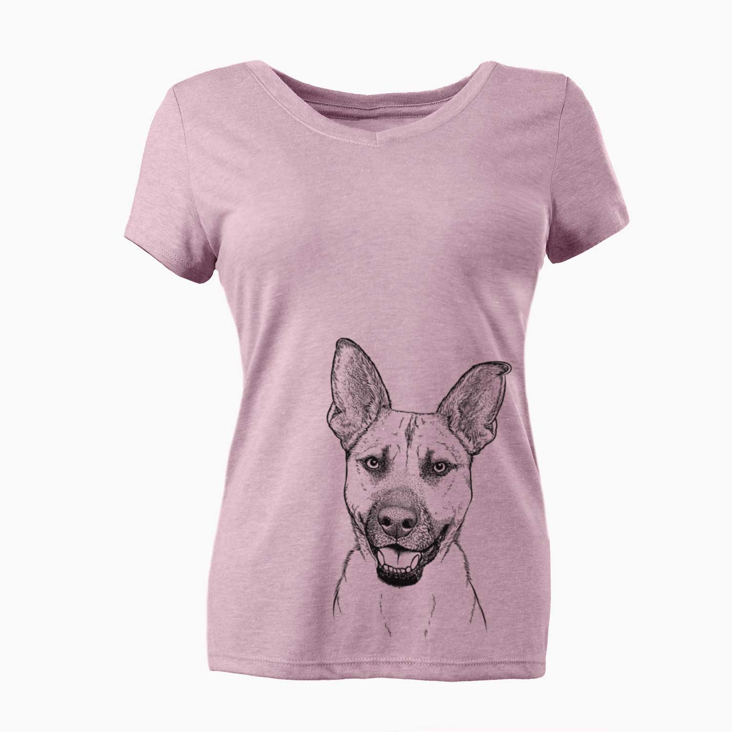 Bare Remus the German Shepherd Mix - Women's V-neck Shirt