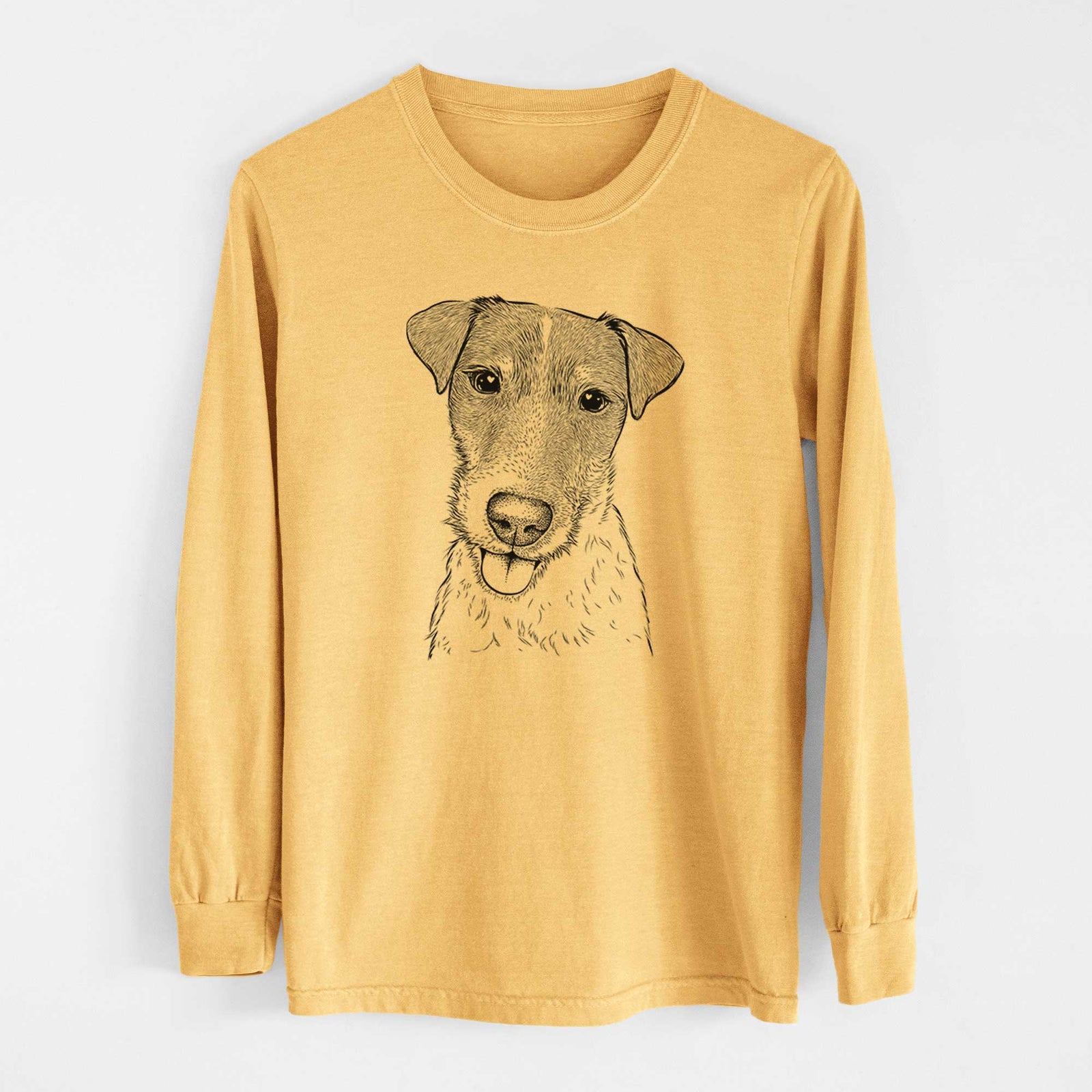 Bare Rider the Parson Russell Terrier - Heavyweight 100% Cotton Long Sleeve
