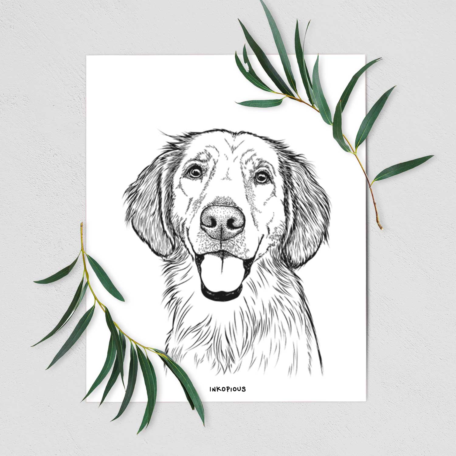 Riley the Golden Retriever Art Print