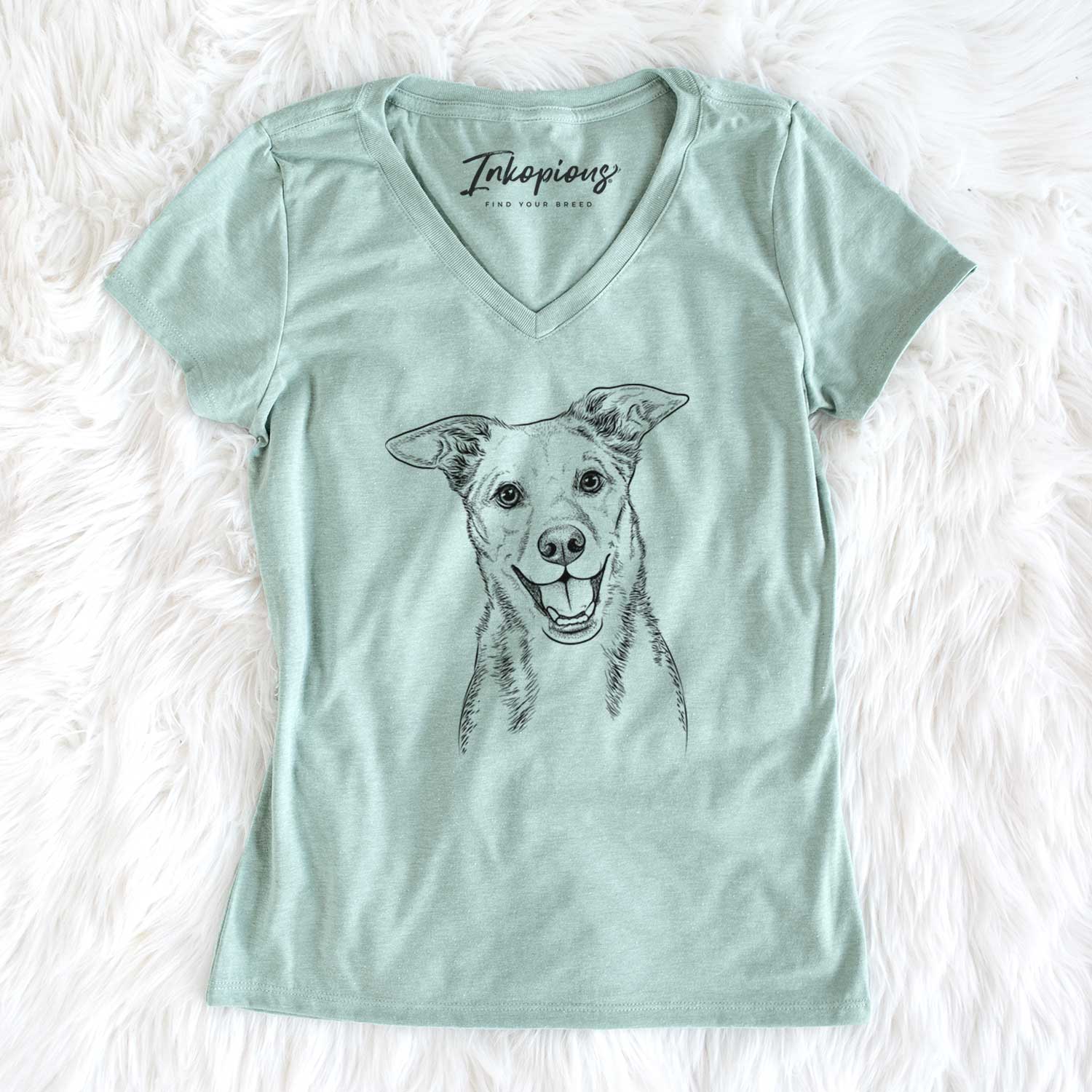 Bare Rocco the Mixed Breed - Women's V-neck Shirt