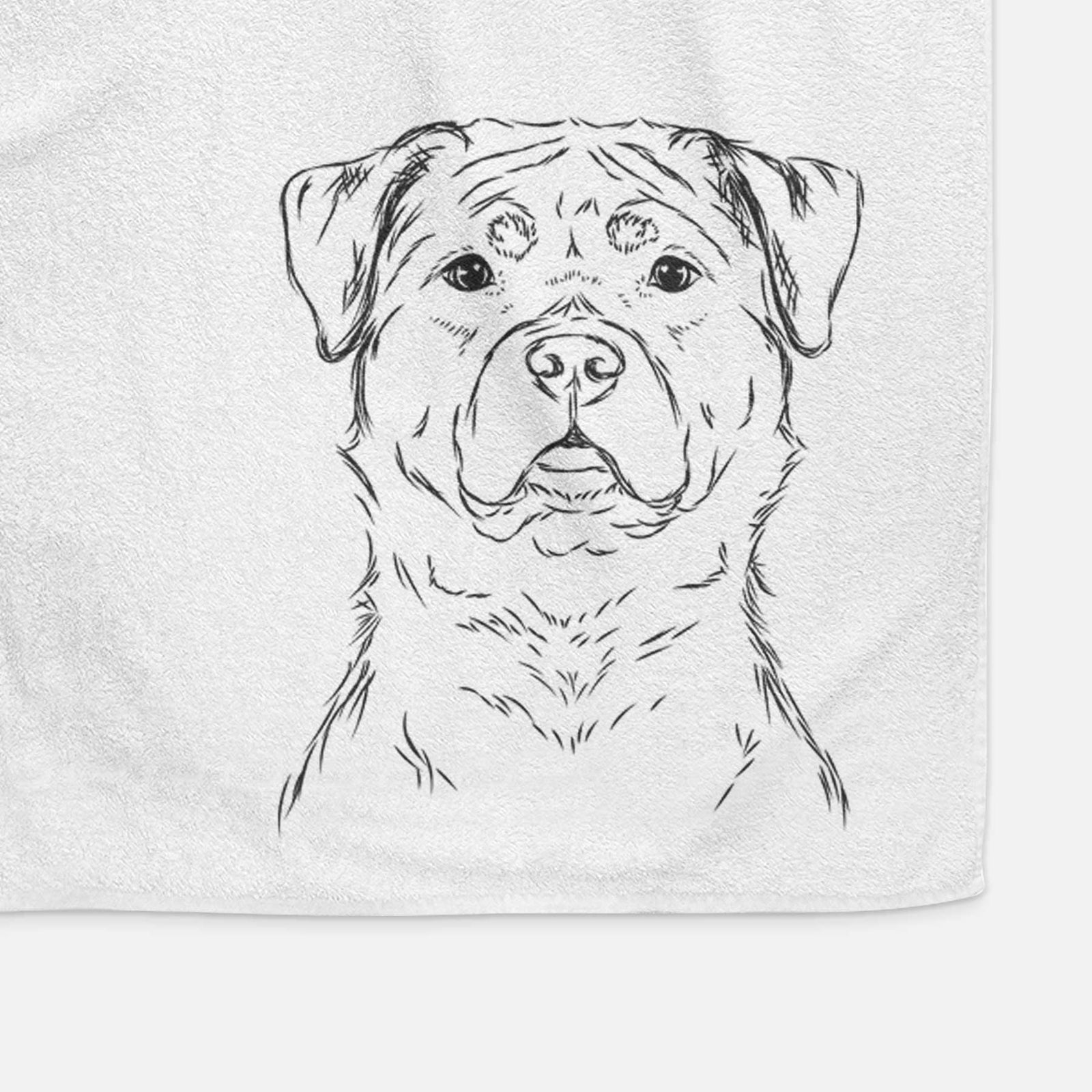 Rocky the Rottweiler Decorative Hand Towel