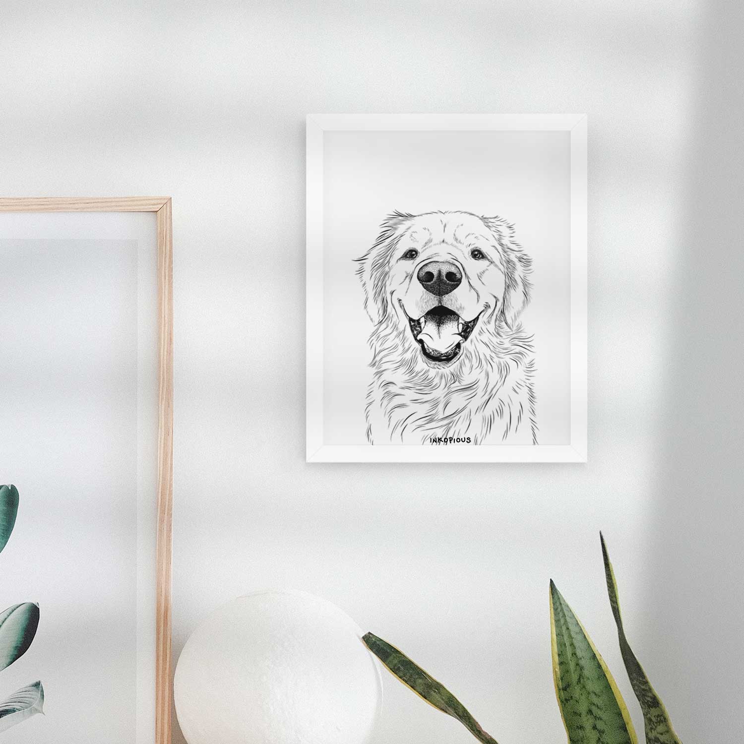 Roger the Golden Retriever Art Print