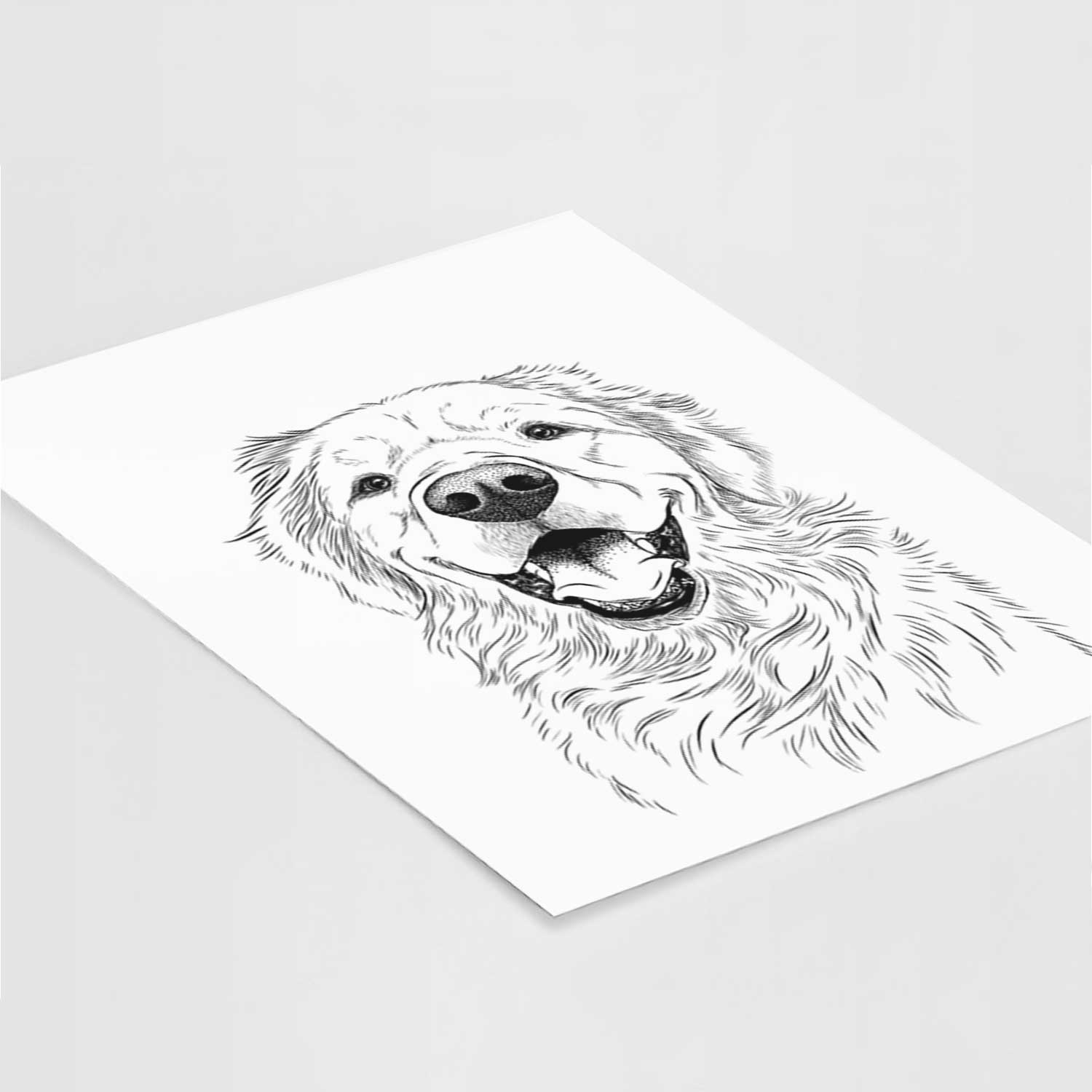 Roger the Golden Retriever Art Print