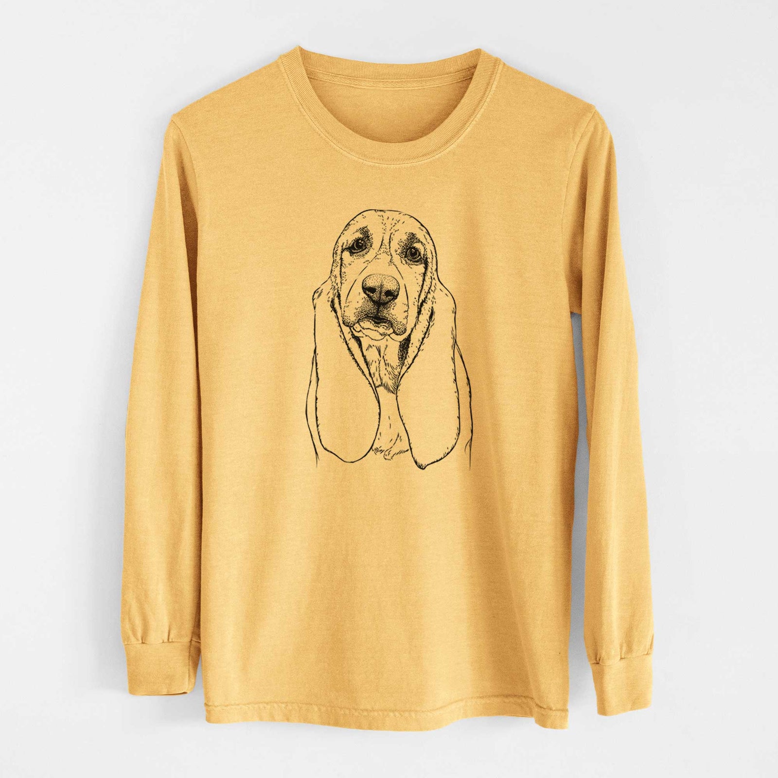 Bare Rolo the Basset Hound - Heavyweight 100% Cotton Long Sleeve