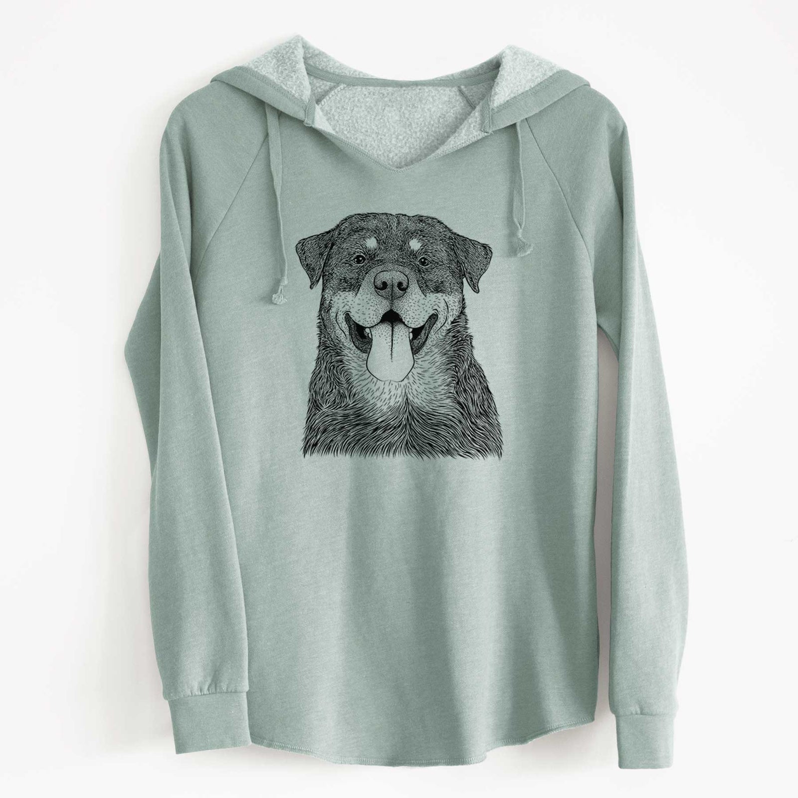 Bare Romeo the Rottweiler - Cali Wave Hooded Sweatshirt