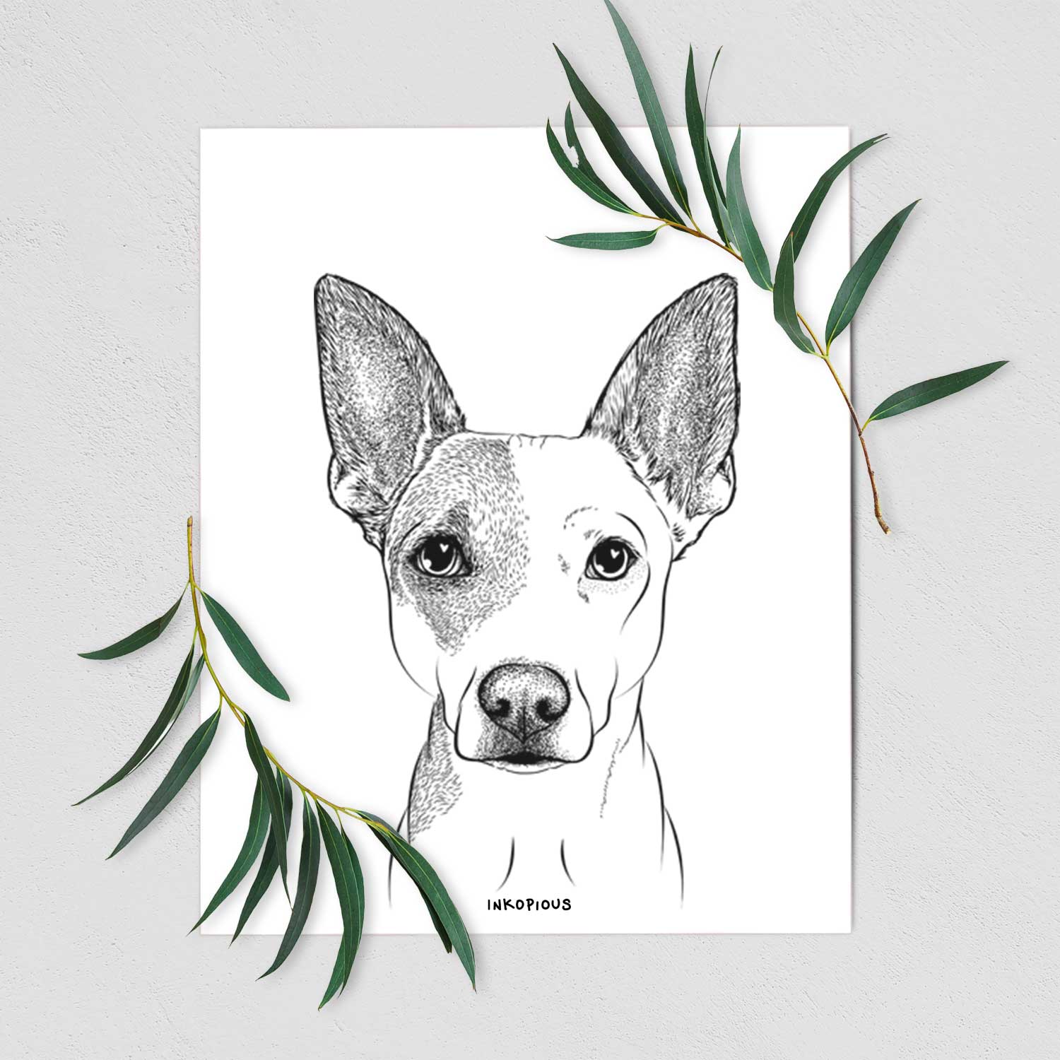 Roo the Mixed Breed Art Print
