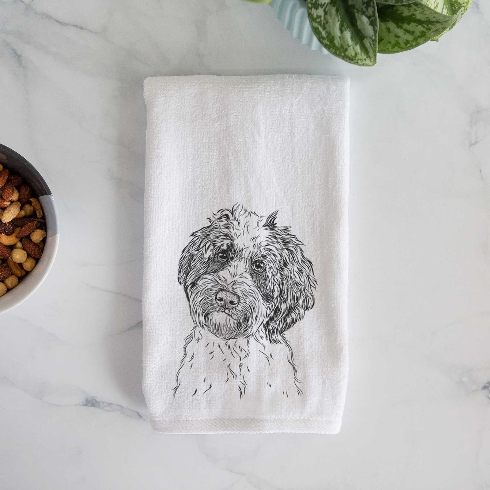 Rooney the Aussiedoodle Decorative Hand Towel