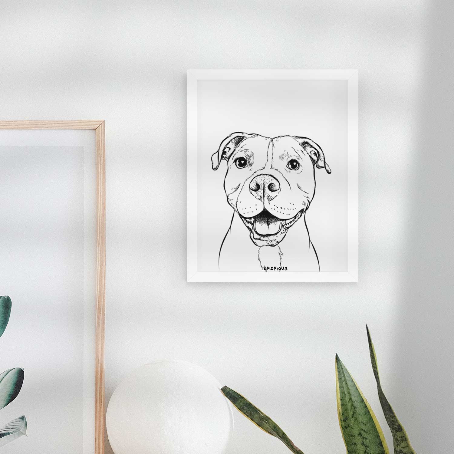 Roscoe the Pitbull Art Print