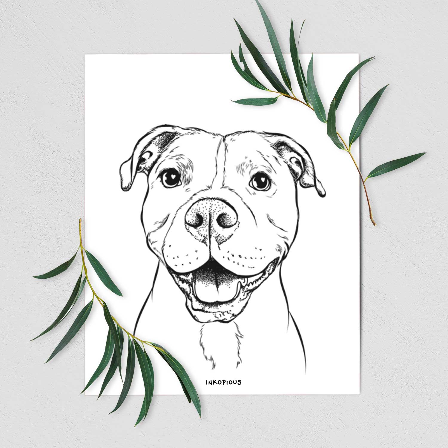 Roscoe the Pitbull Art Print
