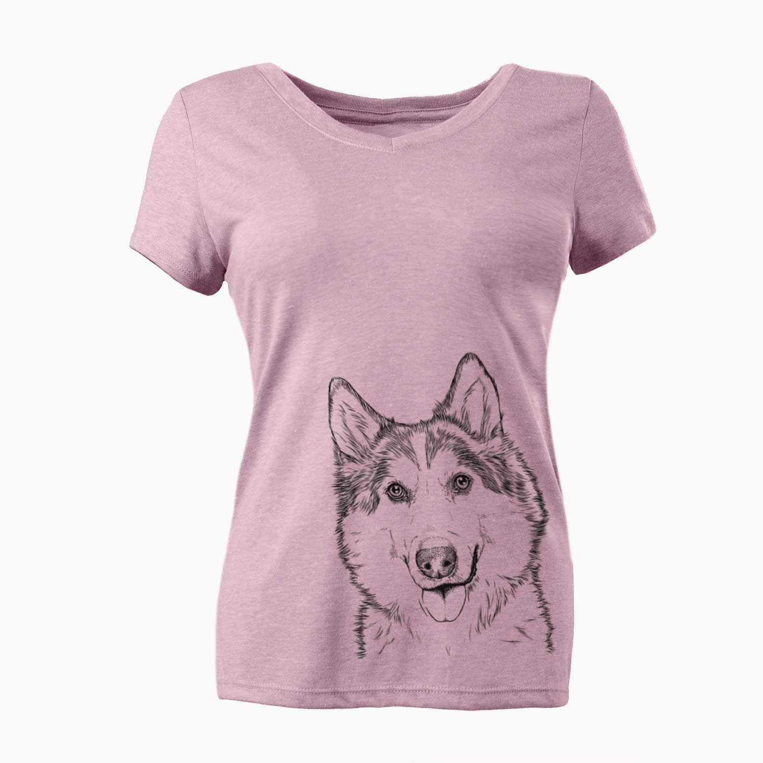 Bare Roshi the Mixed Breed - Women's V-neck Shirt