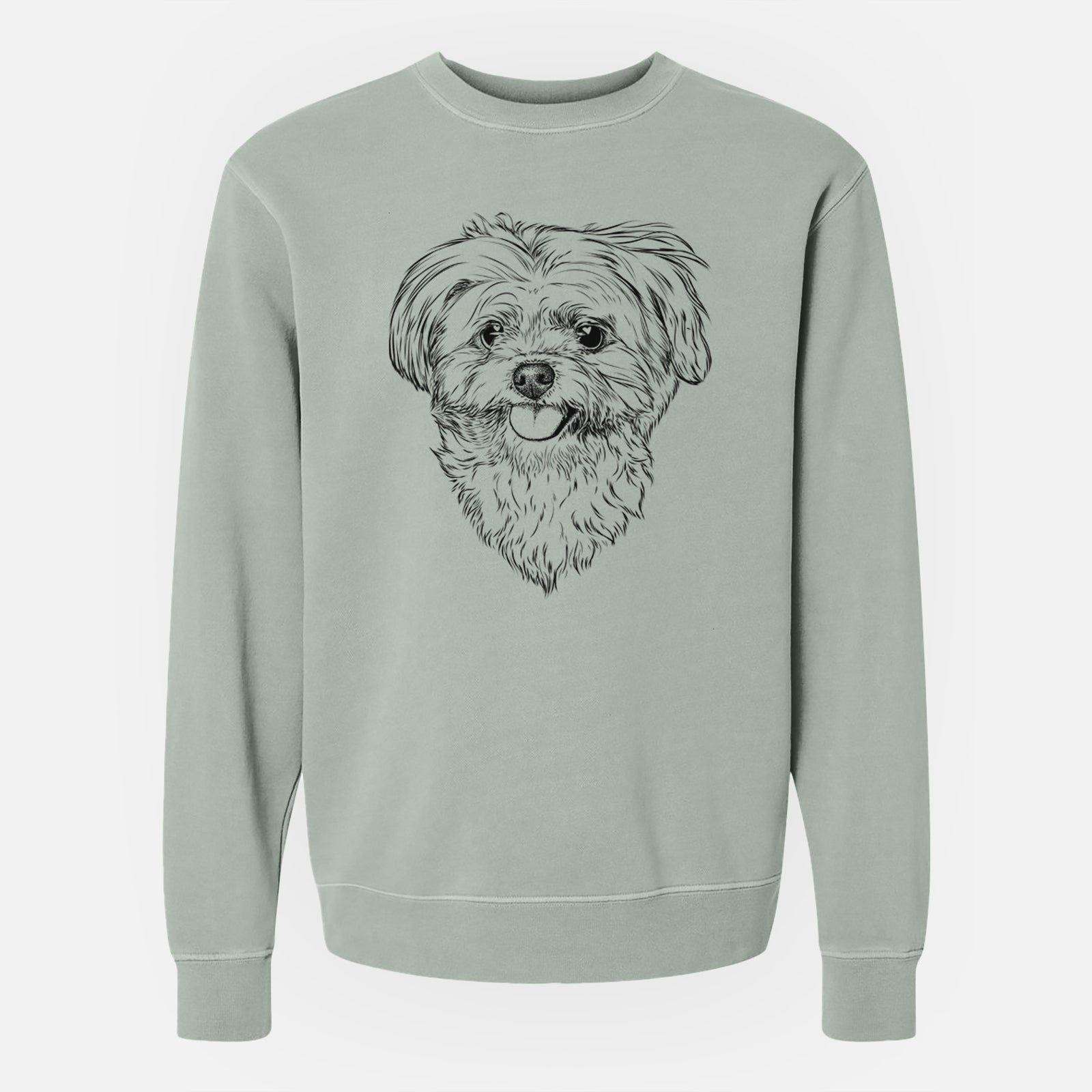 Bare Rosie the Maltipoo - Unisex Pigment Dyed Crew Sweatshirt