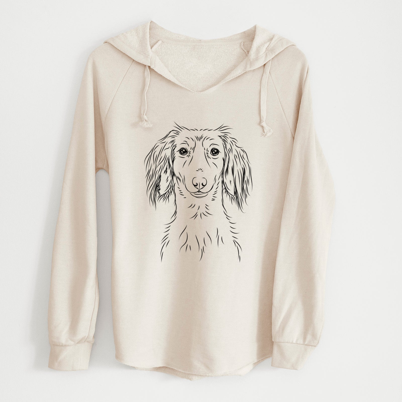 Bare Roux the Long Haired Dachshund - Cali Wave Hooded Sweatshirt