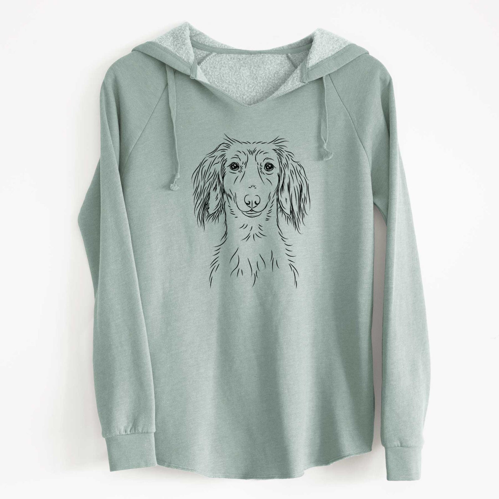 Bare Roux the Long Haired Dachshund - Cali Wave Hooded Sweatshirt