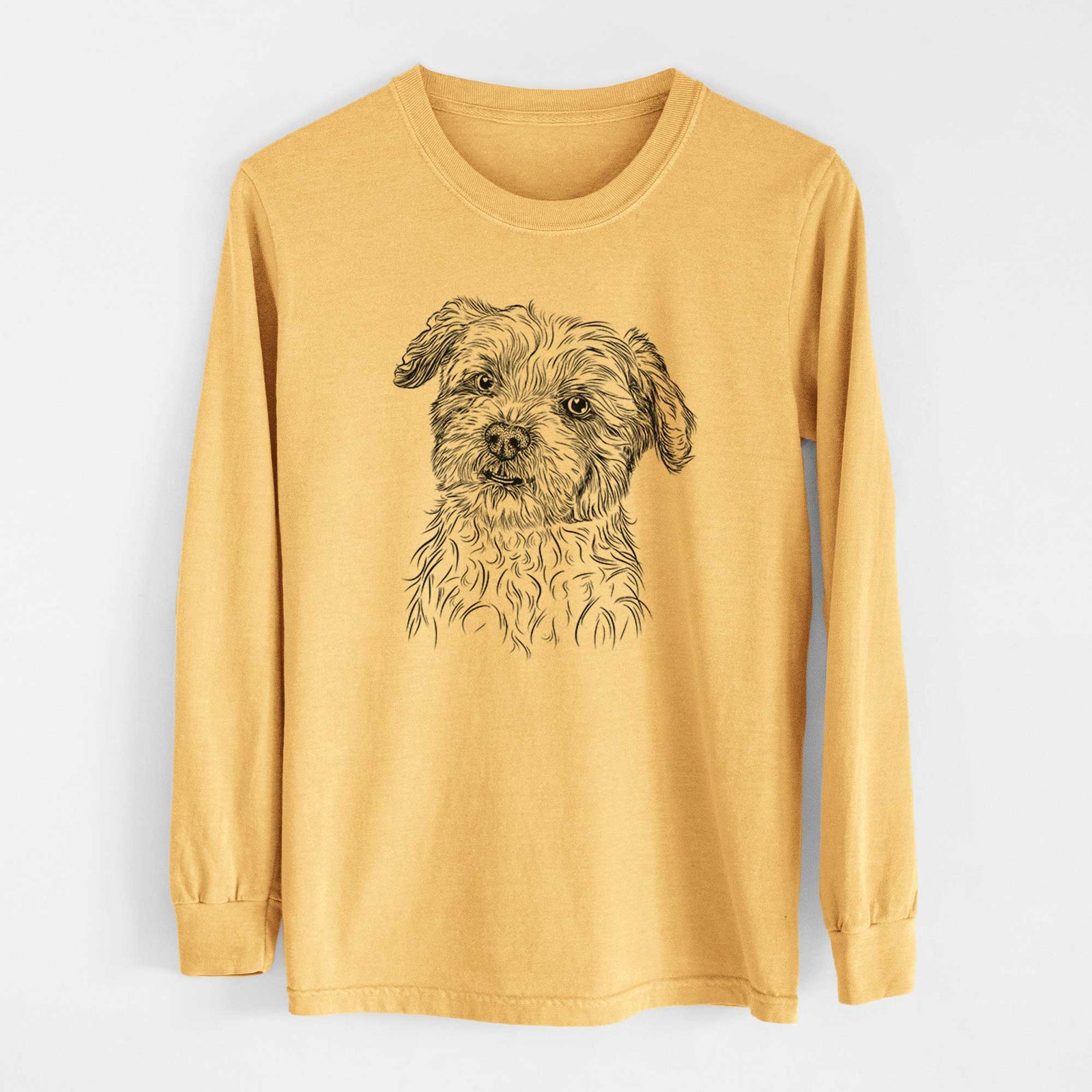 Bare Roxie the Schnauzer Shih Tzu Mix - Heavyweight 100% Cotton Long Sleeve