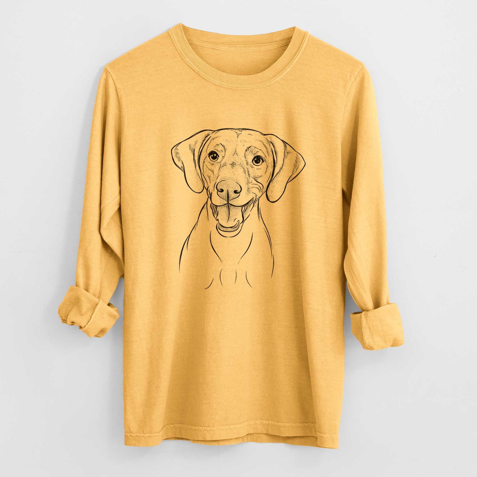 Bare Ruby the Vizsla - Heavyweight 100% Cotton Long Sleeve