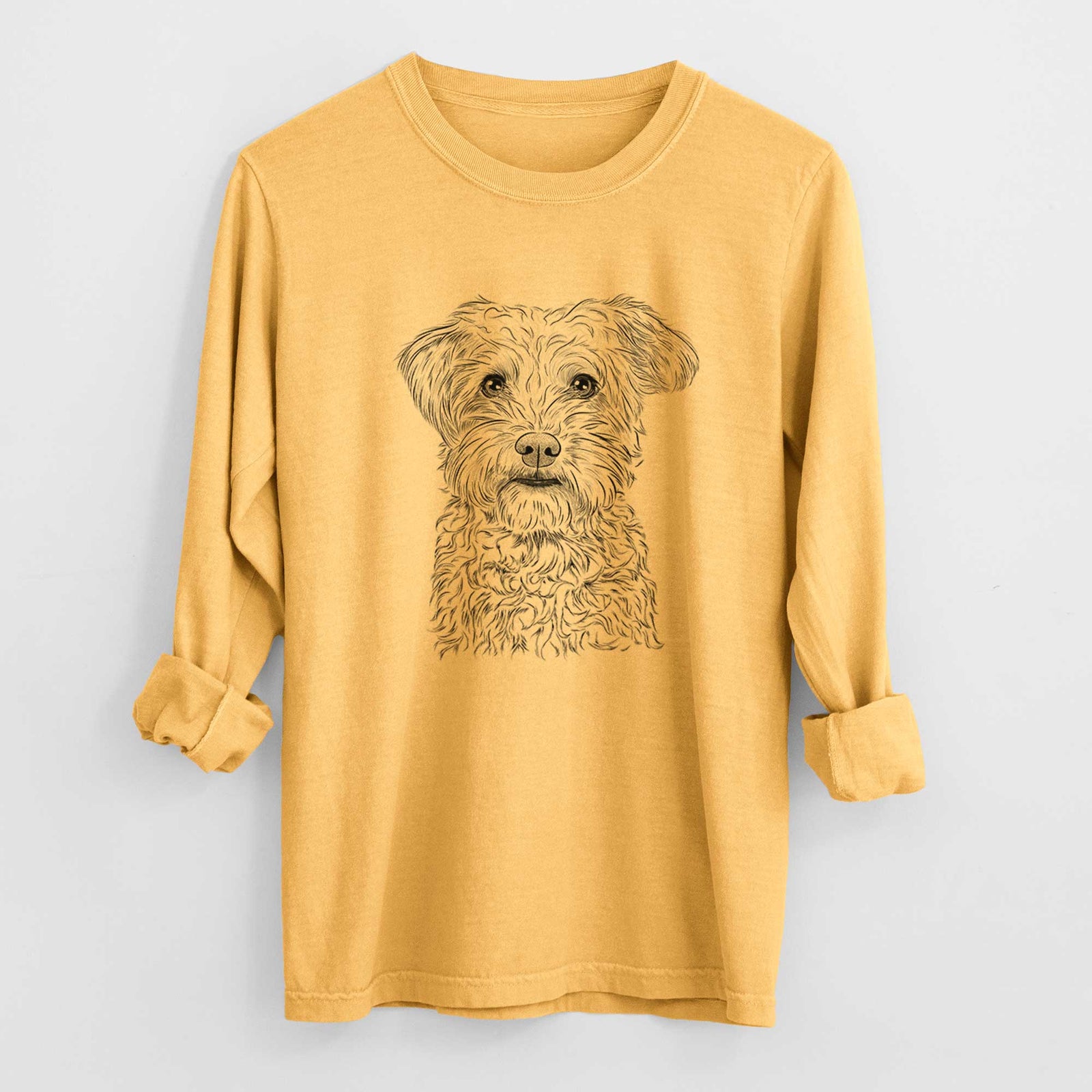 Bare Rudy the Schnoodle - Heavyweight 100% Cotton Long Sleeve