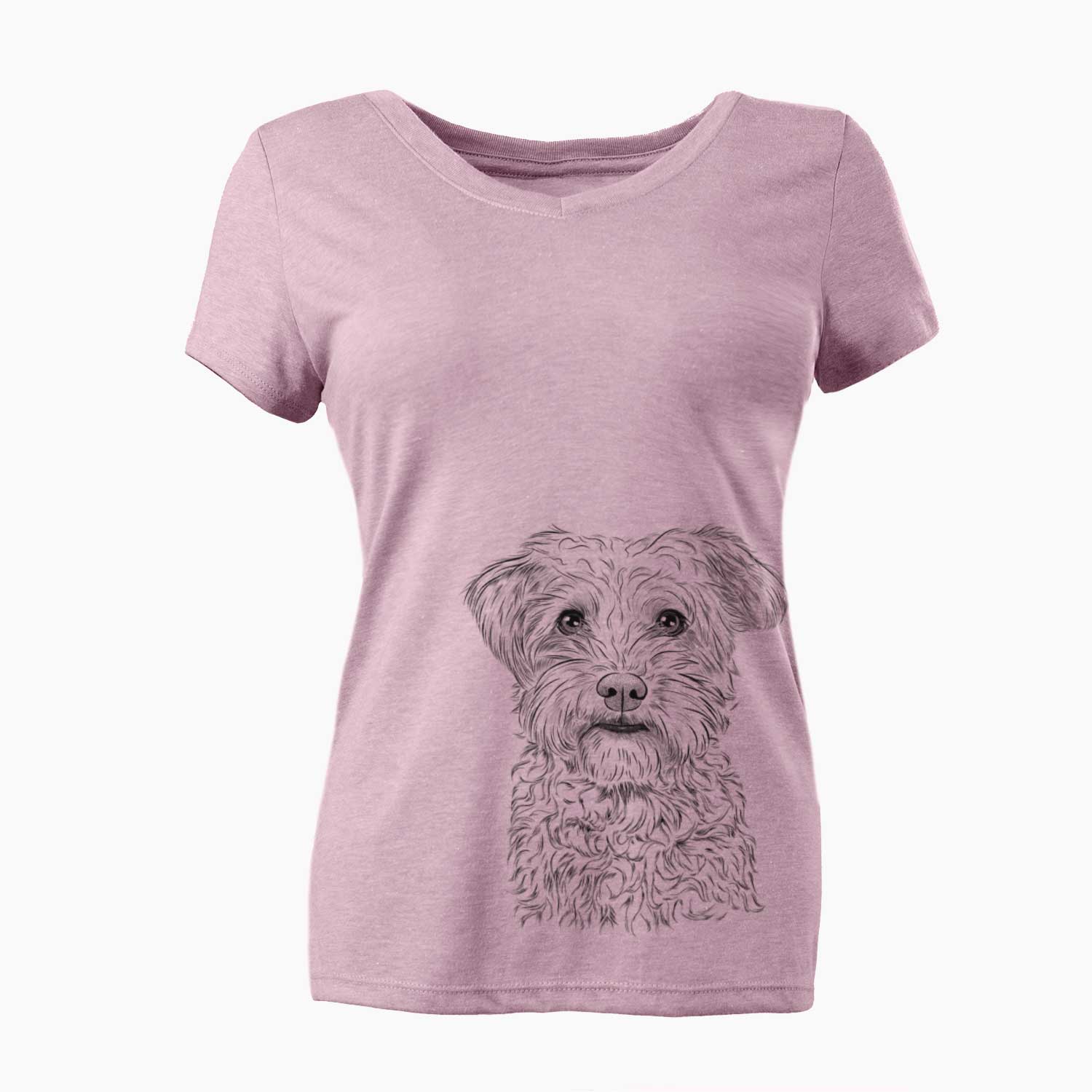 Bare Rudy the Schnoodle - Women's V-neck Shirt