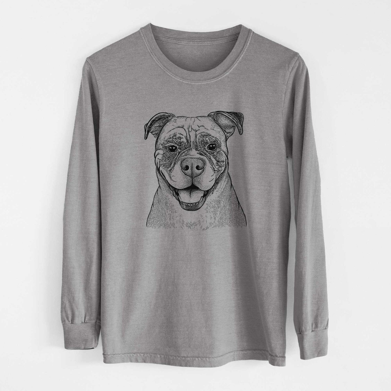 Bare Rufus the American Bulldog - Heavyweight 100% Cotton Long Sleeve
