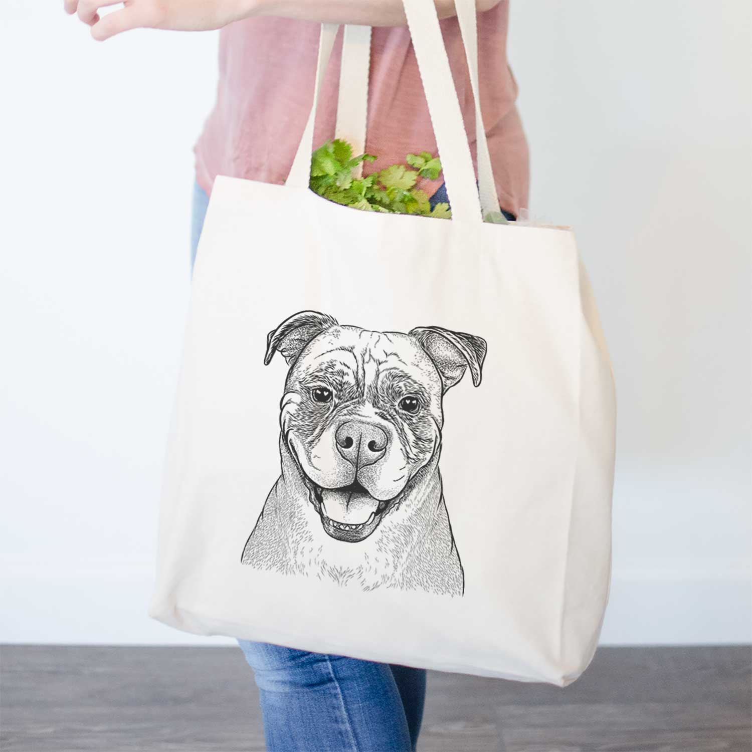 Rufus the American Bulldog - Tote Bag